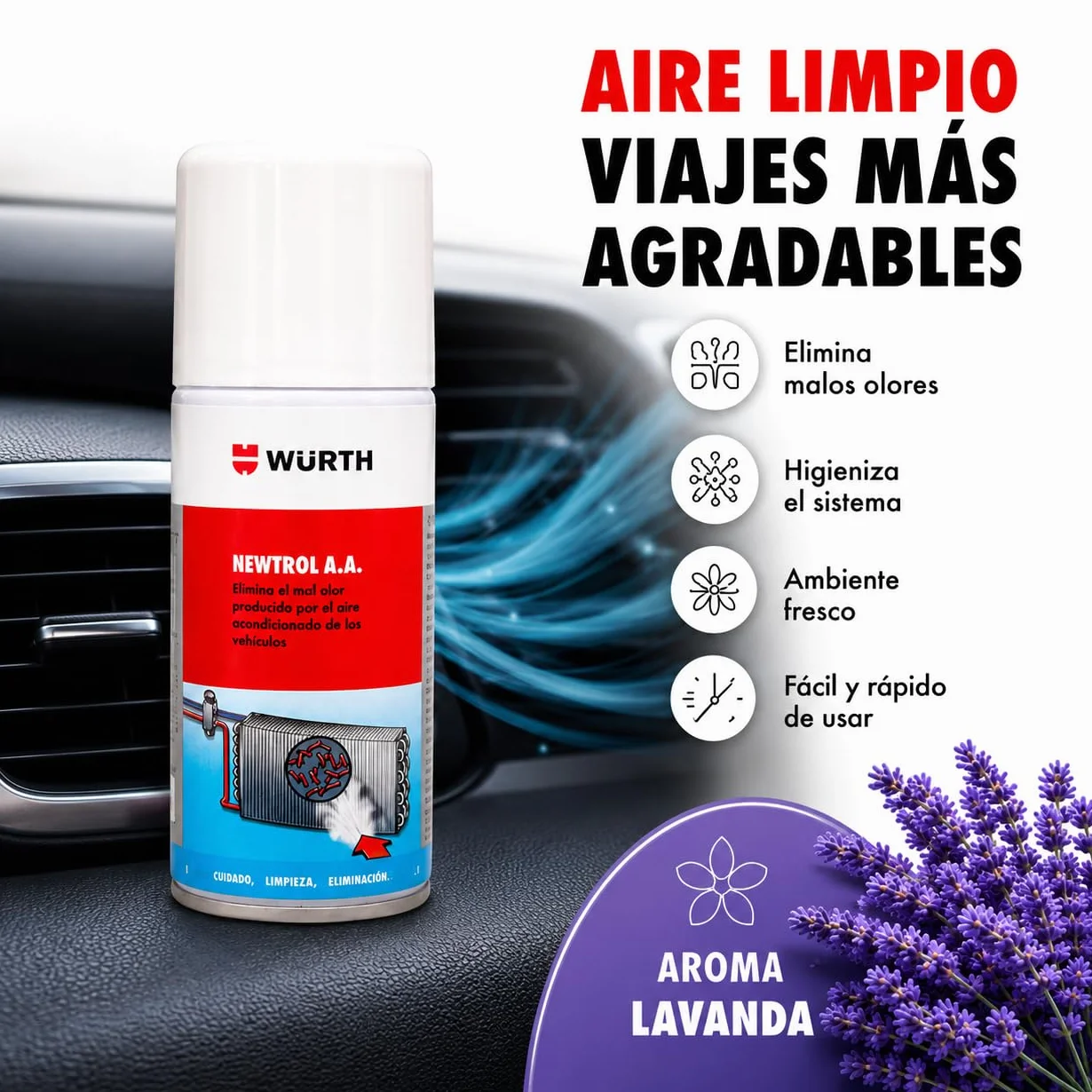 Wurth NEWTROL A.A. 150 ML. Elimina LOS Malos OLORES del HABITÁCULO