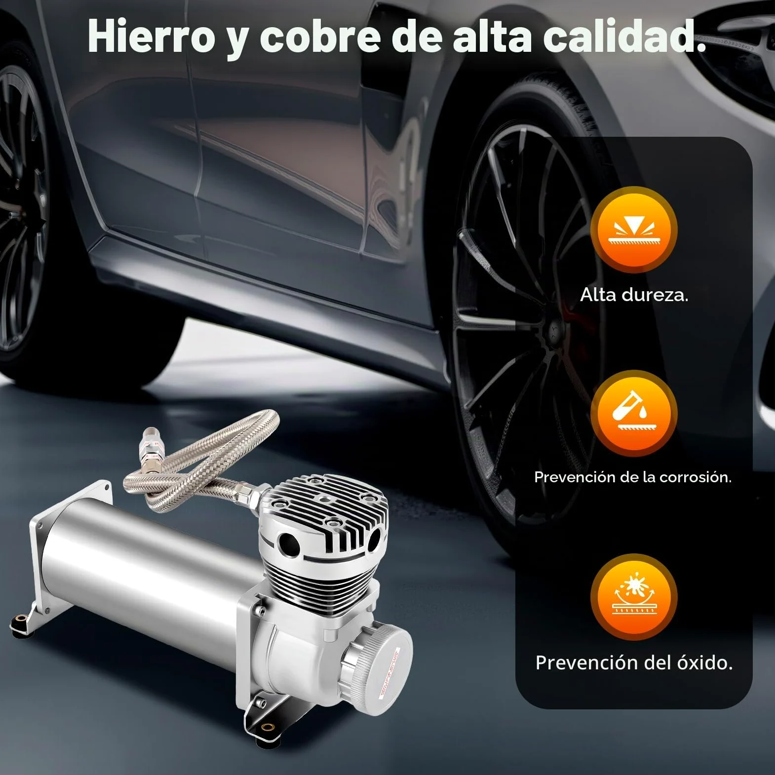 Kit de compresor de aire 200PSI 3/8 NPT, bocina de tren de aire de servicio pesado, compresor de suspensión Air Ride de 12 V, compresor de alto rendimiento para vehículos de motor, sistema de