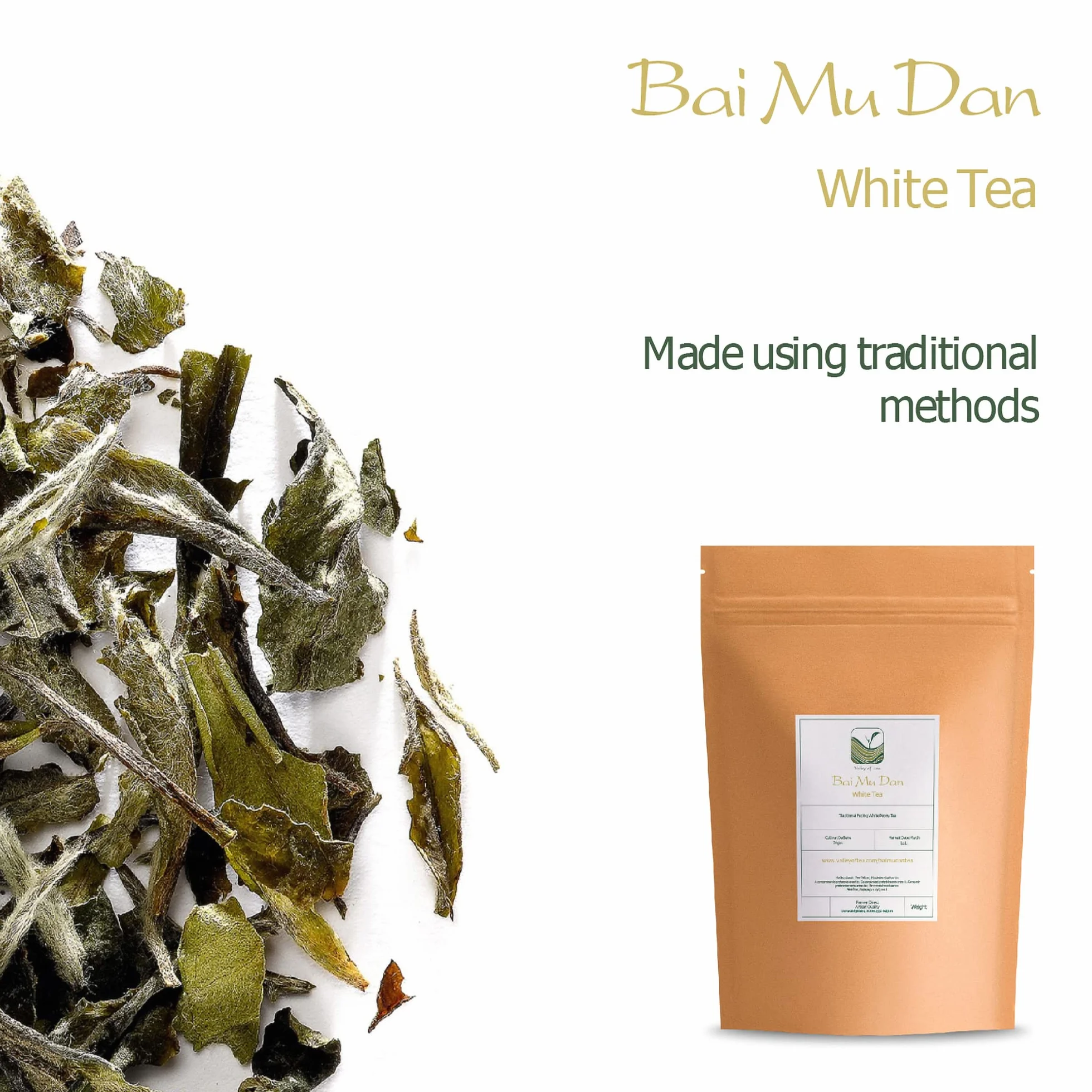Peony Blanco Té Blanco Puro - Hojas Sueltas Bai Mu Dan