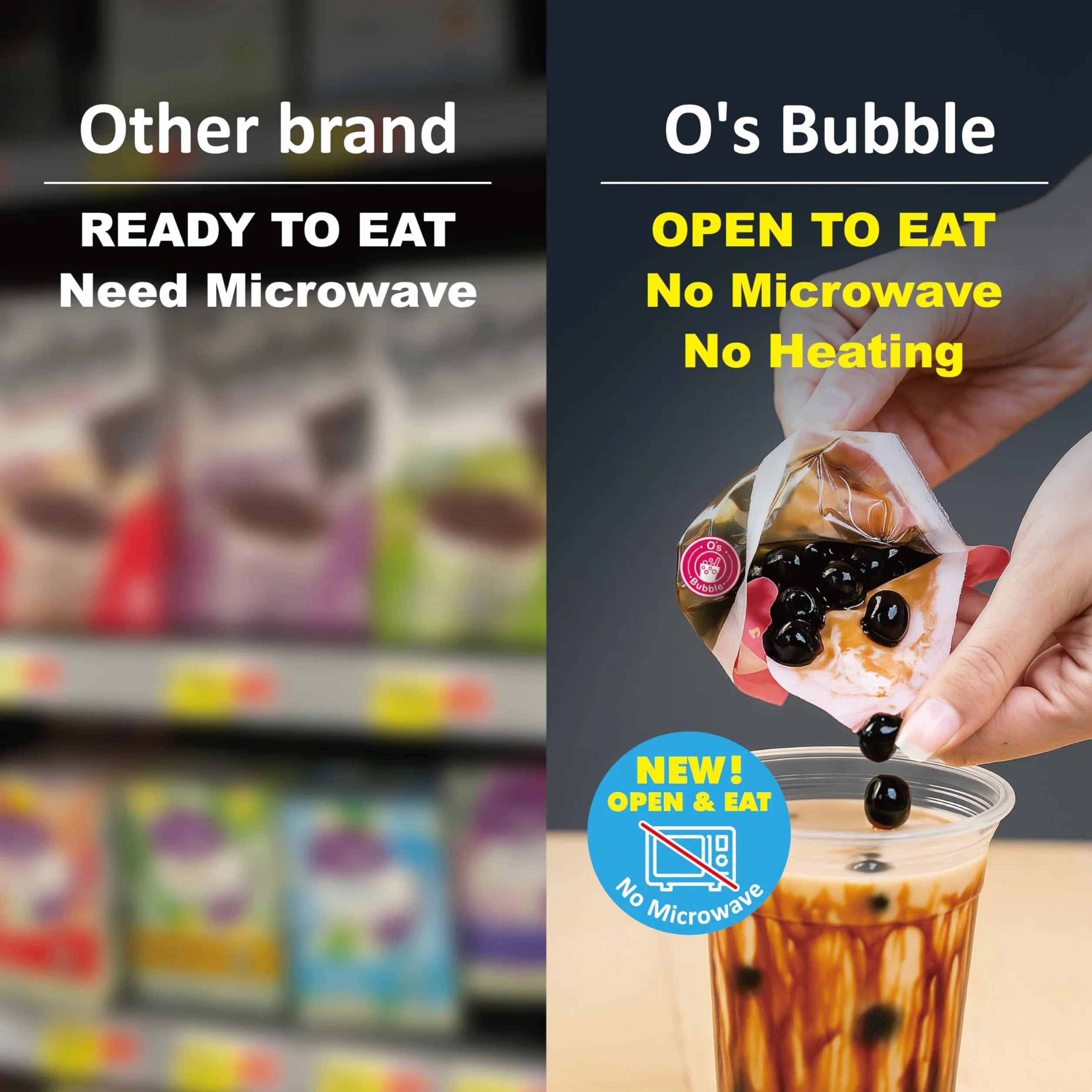 O's Bubble BOBA Party Kit 3.0 - Kit de té Boba todo en uno con Boba masticable - Sabores mixtos - Incluye tazas, popotes, agitador - 6