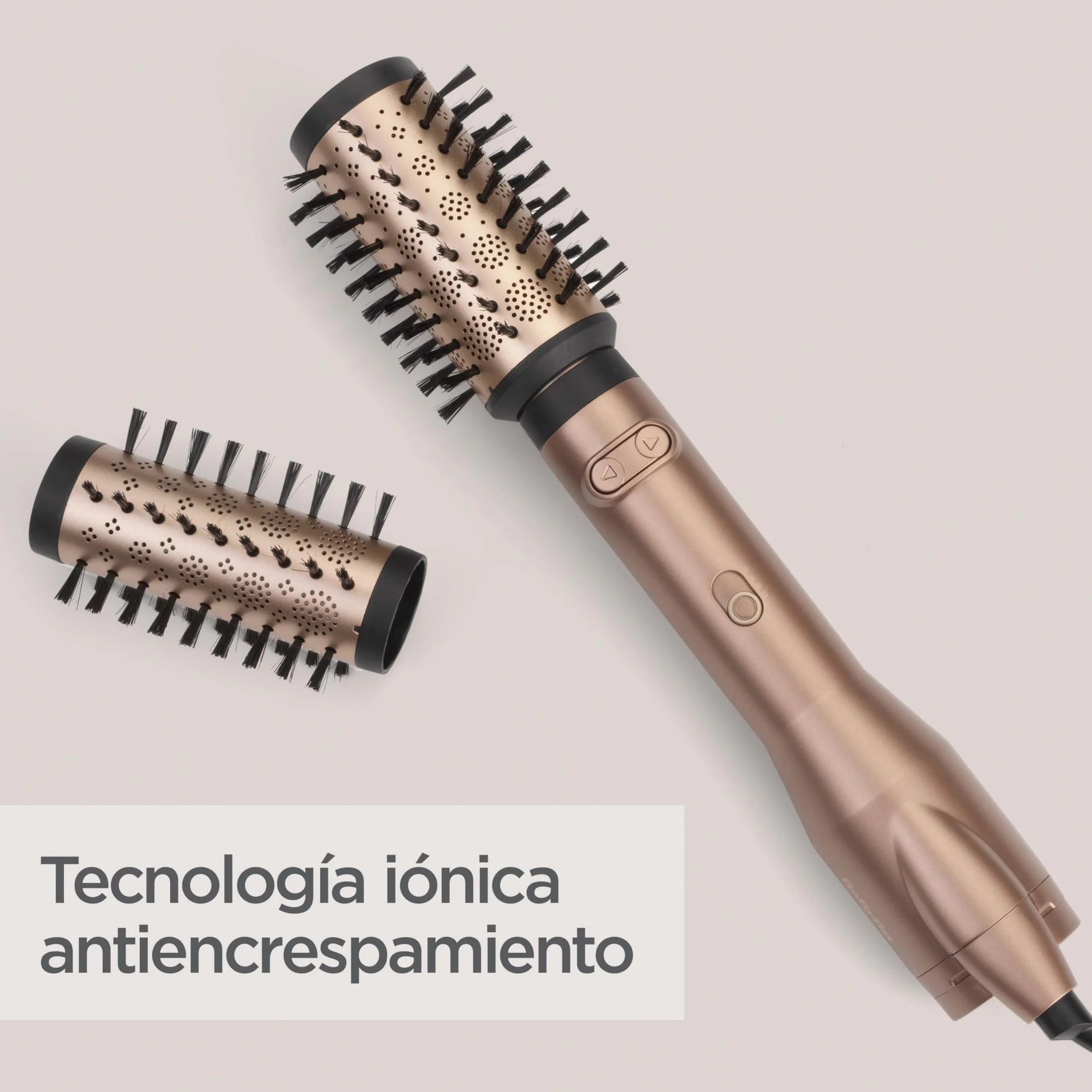 BaByliss AS952E Cepillo Rotatorio Big Hair Dual Hot Air 50mm 40mm iónico antiencrespamiento