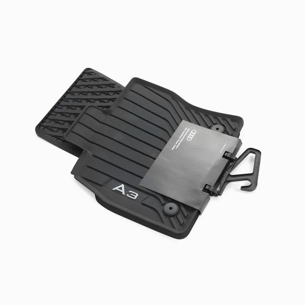 Audi 8Y1061501041 Alfombrillas de Goma para Todas Las Condiciones climáticas, 2 Alfombrillas de Goma Delanteras, con Texto A3, no para Mild-Hybrid/eTFSI
