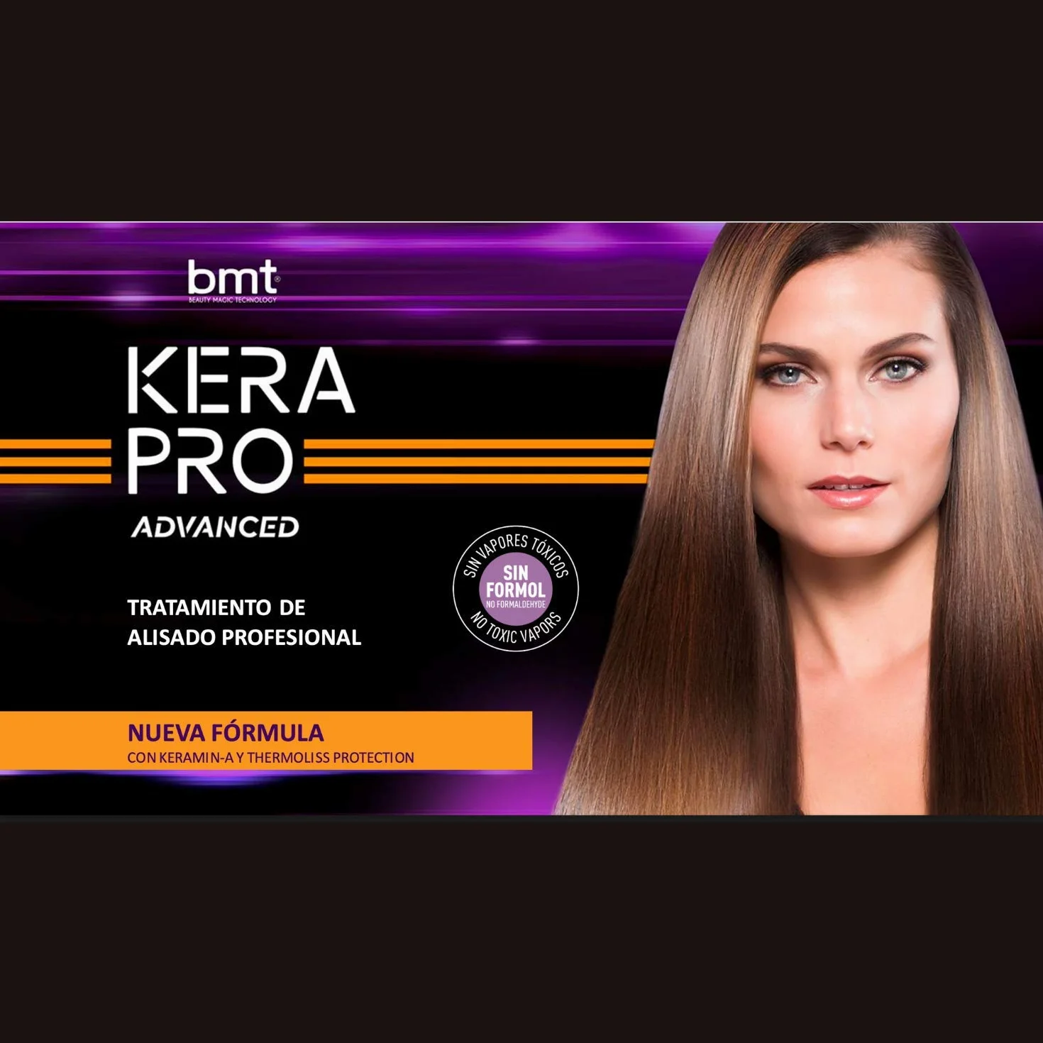 KATIVA BMT KERAPRO Advanced Kit de Alisado Profesional Keramin-A ThermoLiss Sin Formol 240 ml