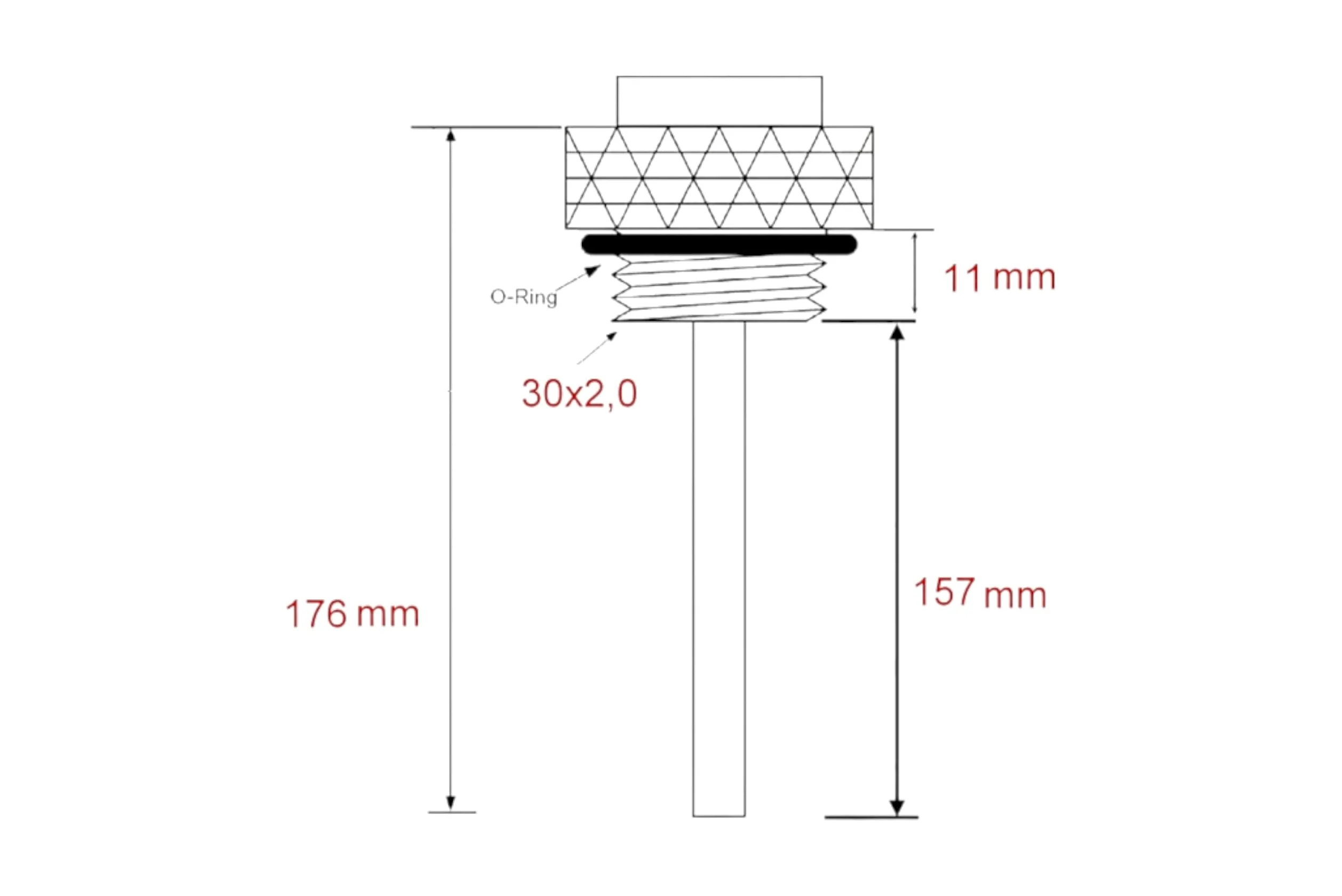 INDICATORE TEMPERATURA OLIO JMP 30X2.0 mm