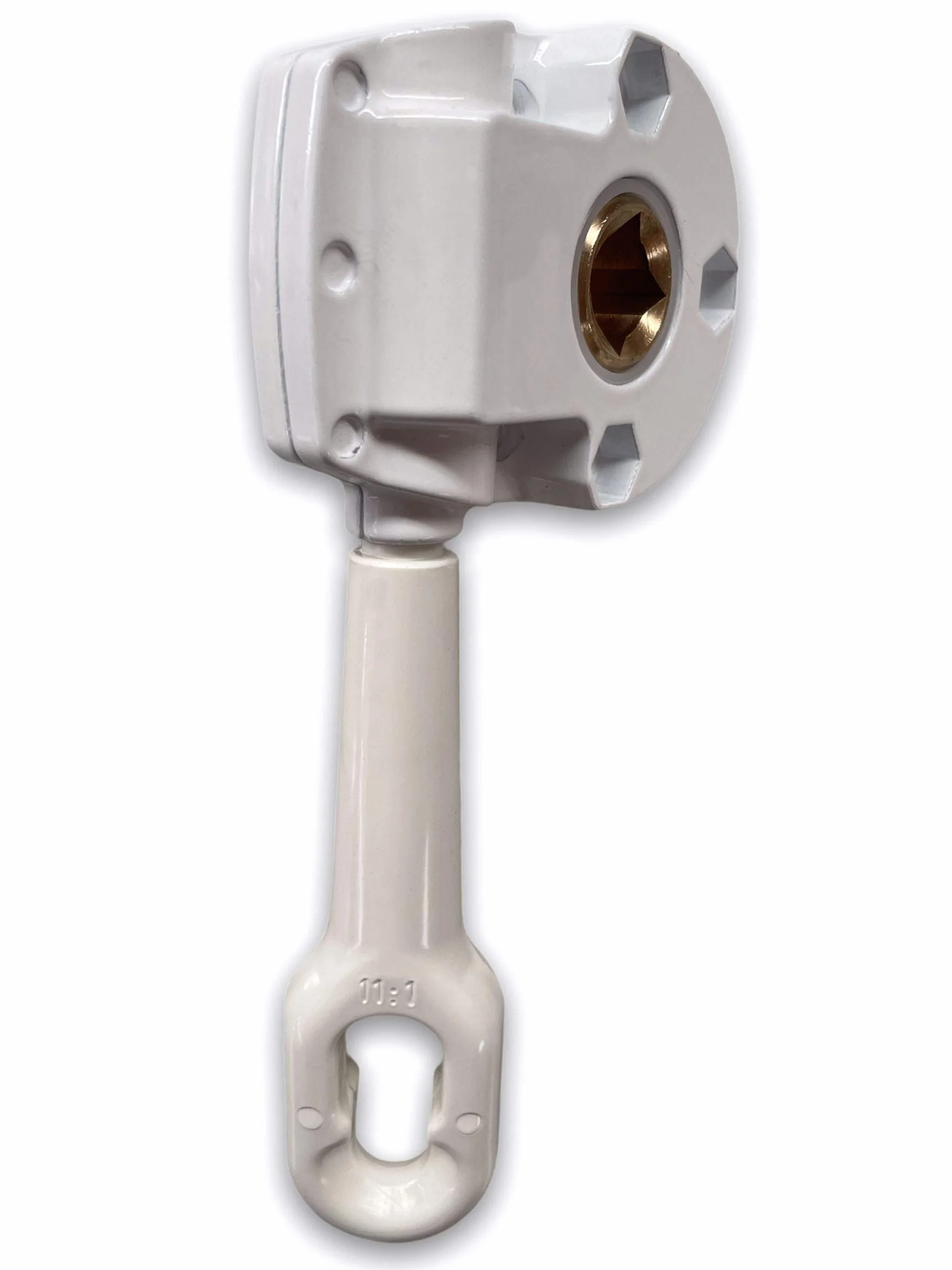 Máquina Elevadora Profesional para Toldos color blanco ● Incluye Kit Tornillos ● Alta Resistencia – Acabado Premium