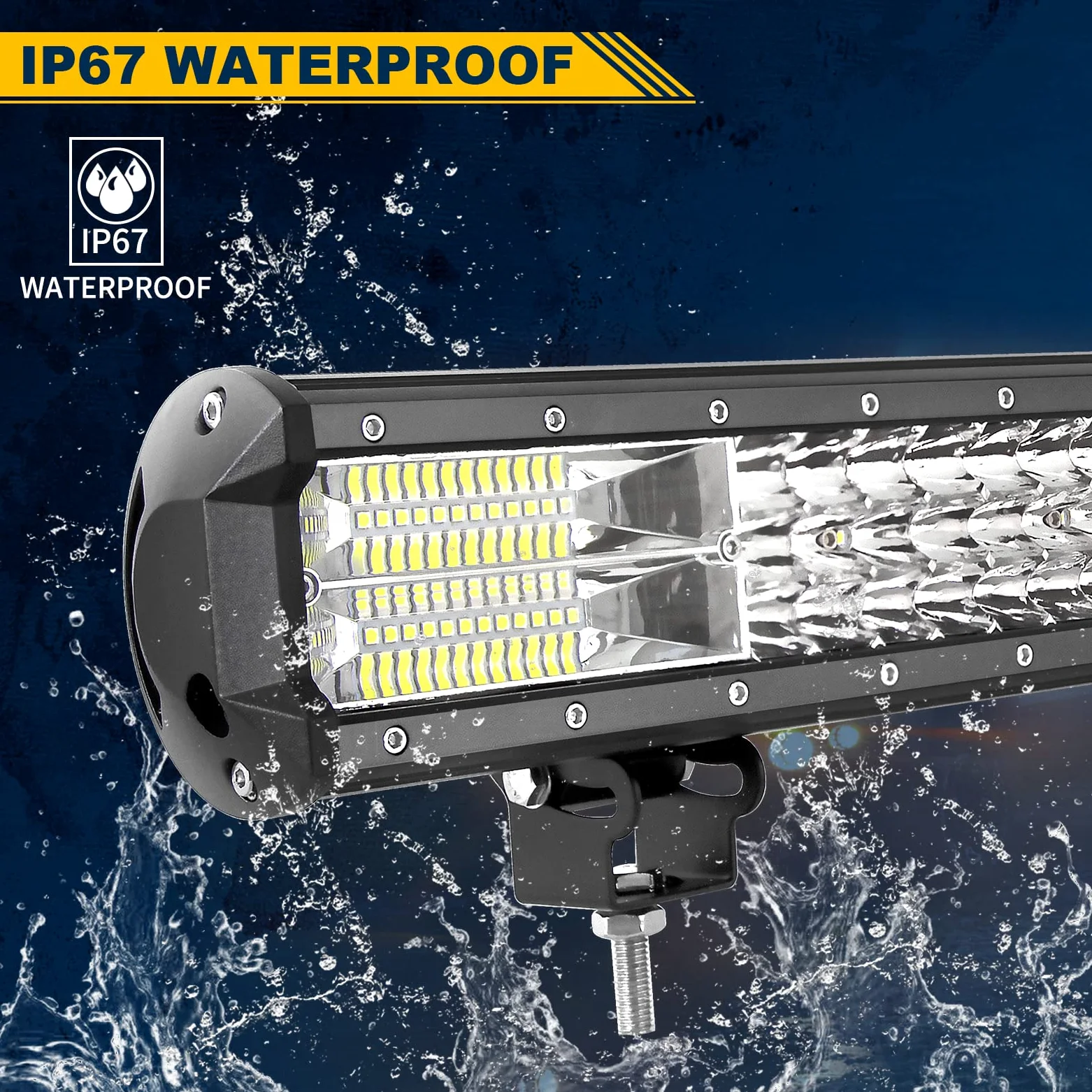 Auto 4 x 4 barra LED 100 cm 540 W barra luminosa LED de trabajo con 12 V haz de cableado, foco e inundación Rampa LED luces faro LED para coche, tractor, camión, quad, barco, SUV 4 x 4