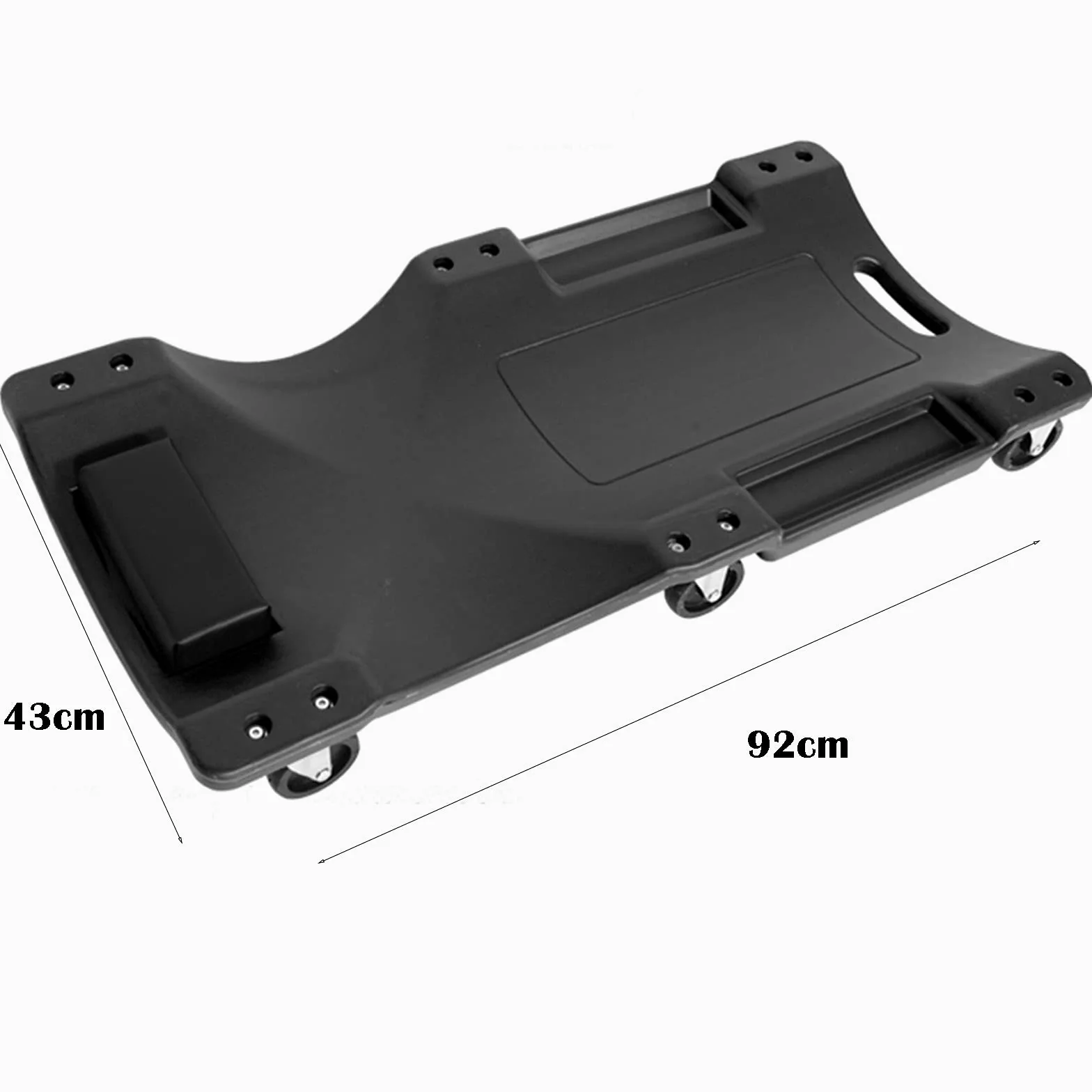 ARCH Plástico Camilla Mecanico De Automóviles, Tablero De Ruedas De Garaje De Garaje con Ruedas De Ruedas, Caja De Herramientas Y Tablero De Mentira Ergonómico, para Taller Y Hogar. (Color : Black)