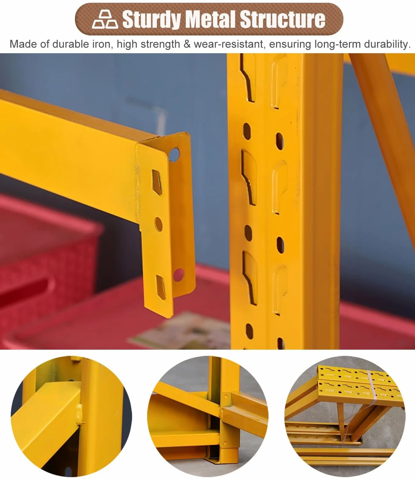 Estante de almacenamiento de neumáticos resistente para montaje en pared, soporte para neumáticos de garaje, estante organizador colgante de metal para sótano y tienda