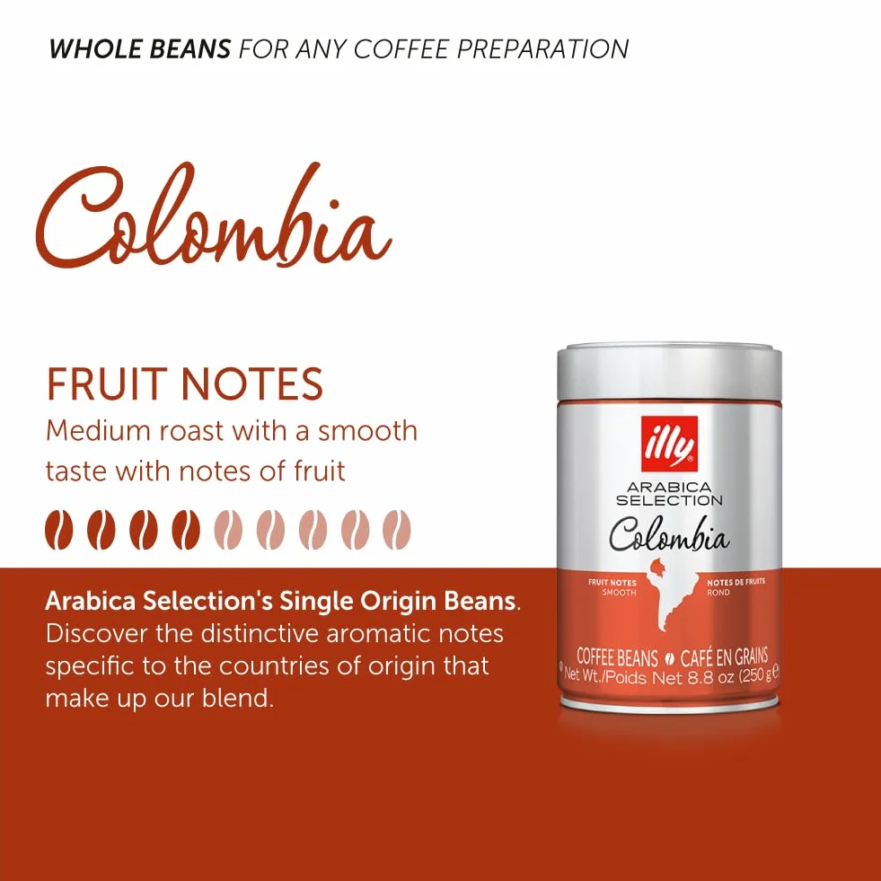 illy Espressobohnen Arabica Selection Kolumbien 250g Kaffeebohnen 100% Arabica