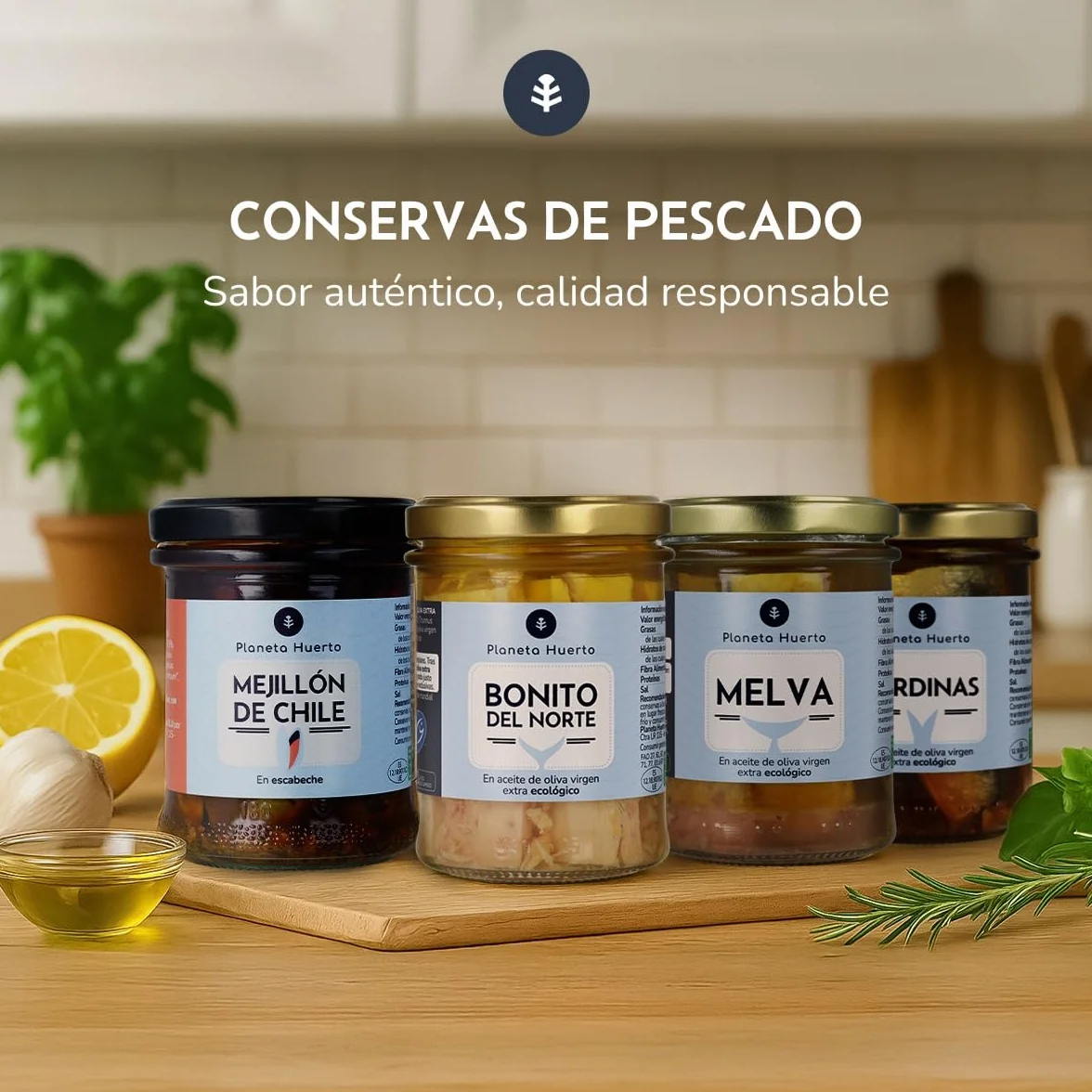 Pack 6x Caballa en Aceite de Oliva Virgen Extra 190g, Conserva Ecológica Artesanal, Rica en Omega-3 DHA