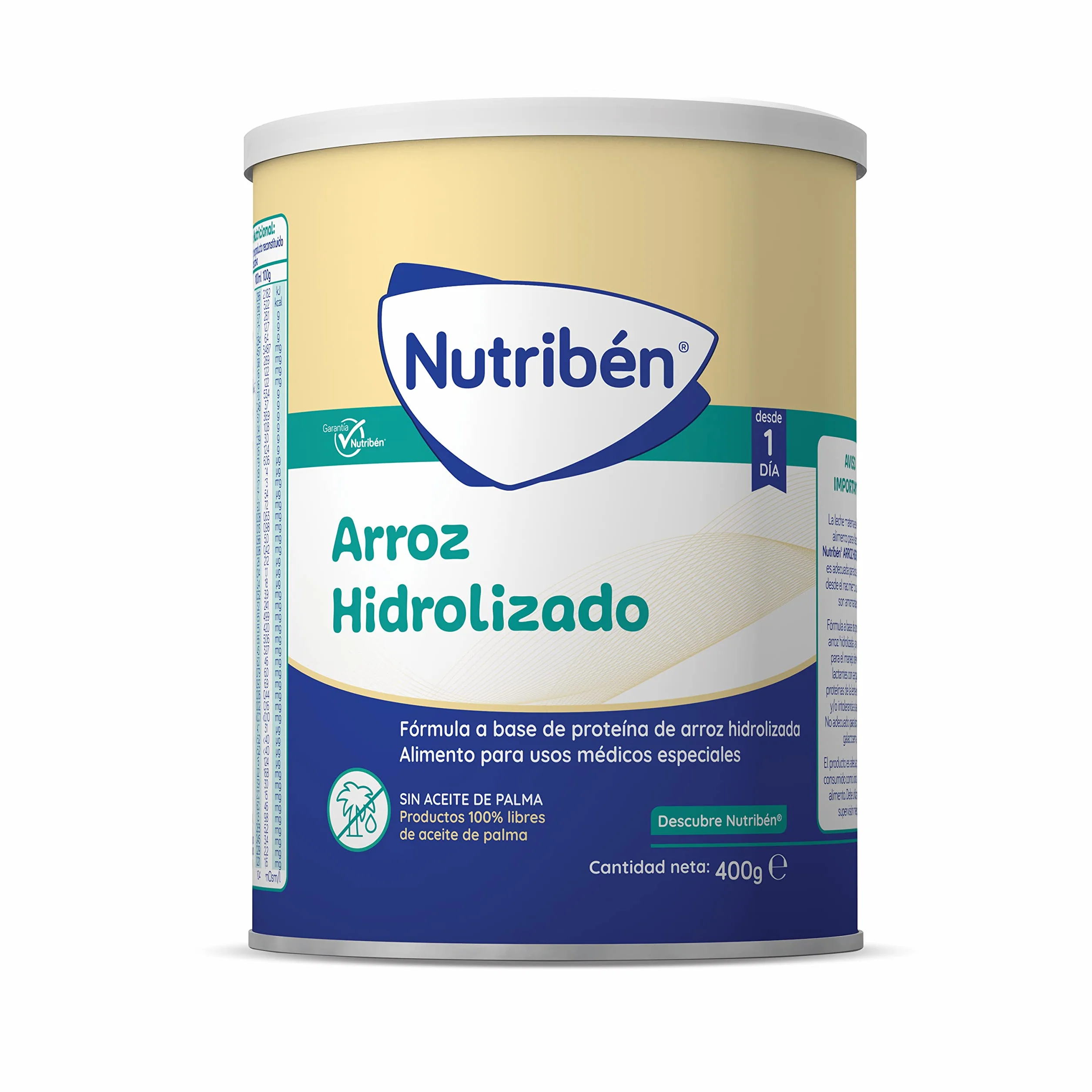 Nutribén Arroz Hidrolizado Leche en polvo bebé 400g Sin aceite de palma