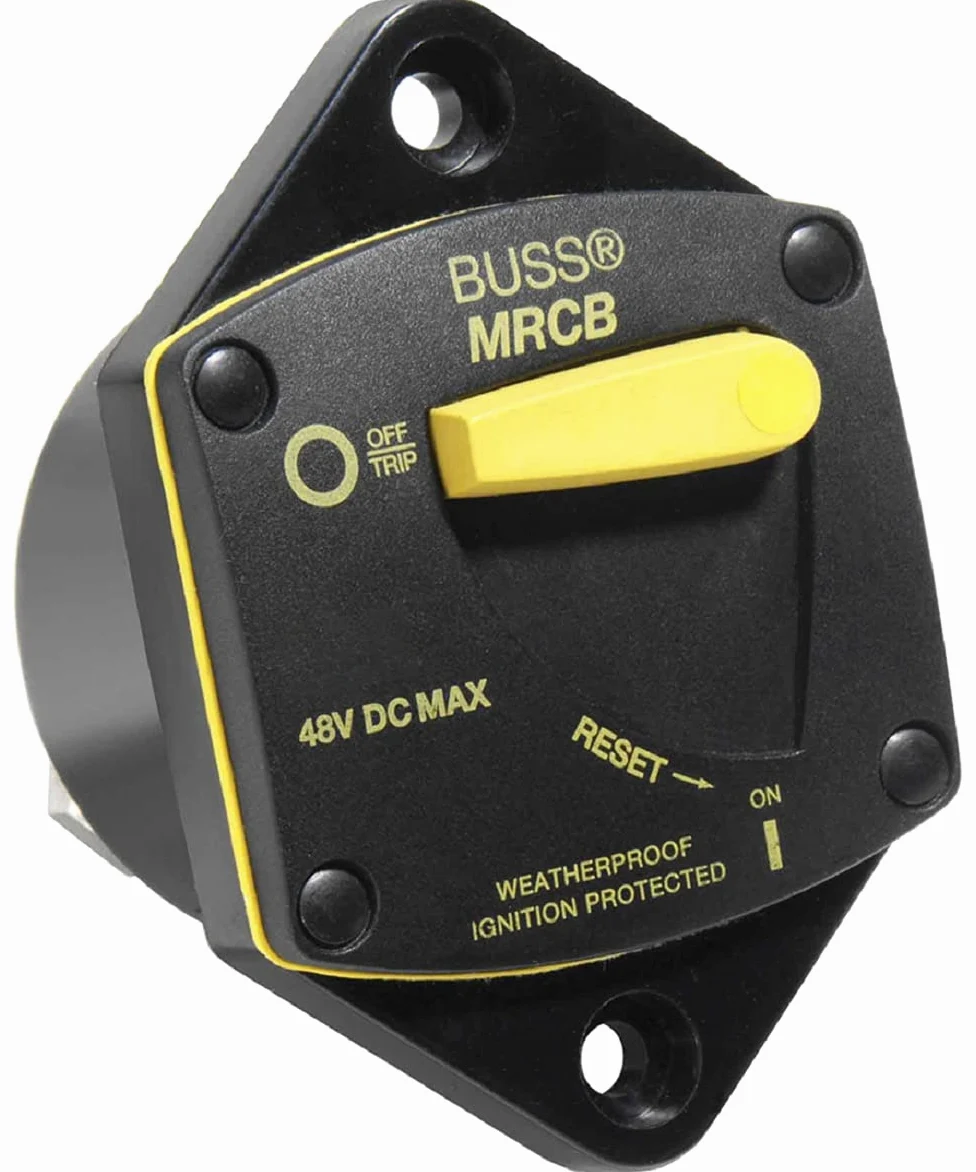 Bussmann CB187P-100 - Interruptor de circuito de montaje en panel tipo III (impermeable, 100 Amperios), color azul marino