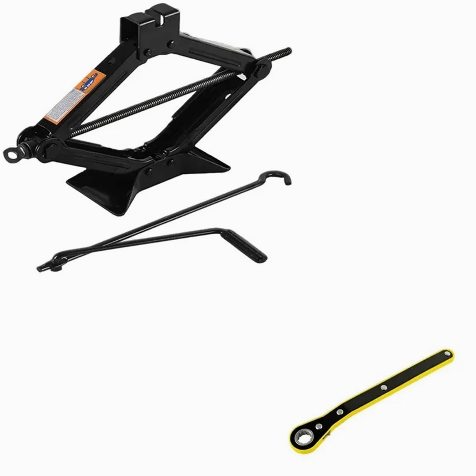 08T 1T 2T para Reparación De Neumáticos, Coche, SUV, Furgoneta, Herramienta | Gato de tijera portátil con manivela y ahorro de mano de obra(1T Set)