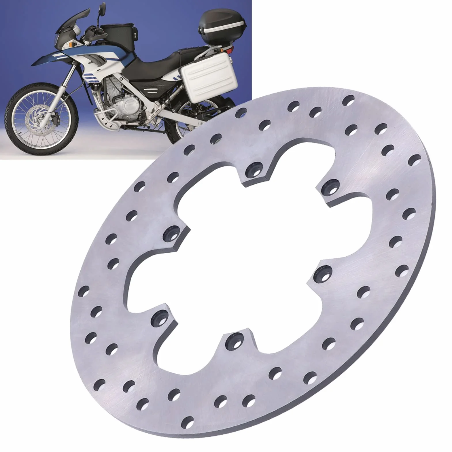 Disco de Freno Trasero, Yosoo Repuesto de Accesorios de Motocicleta Rotor de Disco de Freno Trasero para F650 F650GS DAKAR F650CS F650ST Strada G650GS