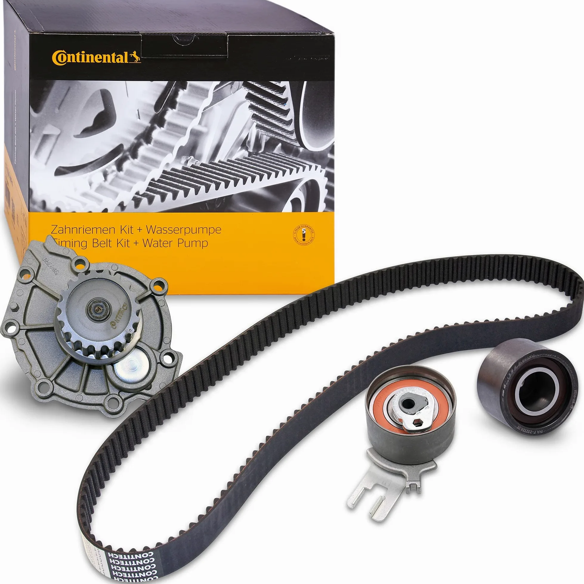 CONTITECH CT1010WP1 Bomba de agua + kit de correa de distribución Número de dientes: 132 28 mm con junta Compatible con VOLVO V70 II 285 V50 545 V70 III 135 V40 Hatchback 525, 526 V60 155, 157