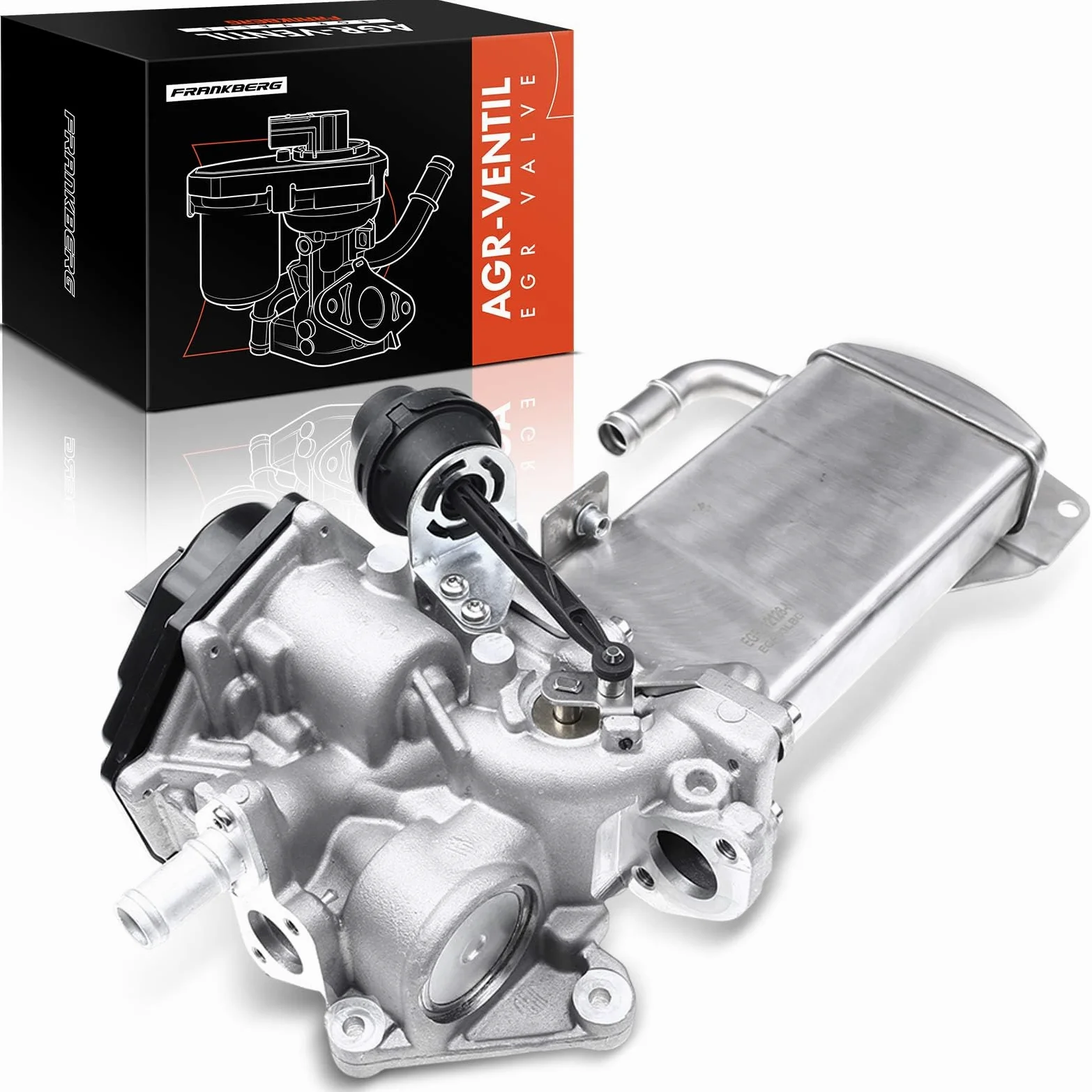 Frankberg Válvula EGR enfriador recirculación de gases de escape | 03L131512BG; Compatible con: Exeo 3R2, A4 Allroad 8KH, A6 4G2 4GC, A5 Sportback 8TA, Exeo ST 3R5, A5 Cabriolet 8F7