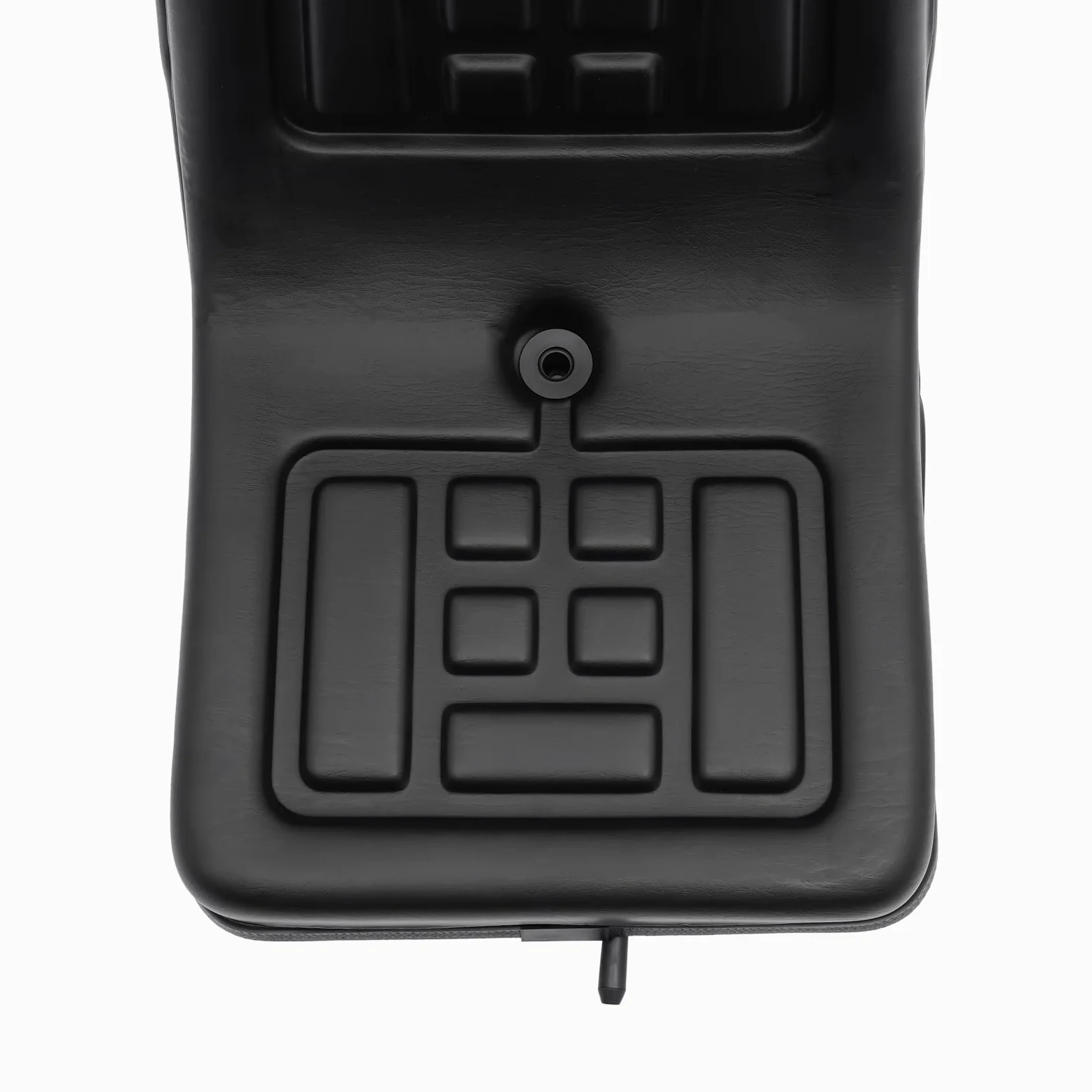 Asiento de tractor universal asiento de carretilla elevadora PVC negro, asiento de cortacésped ajustable asiento plegable incluyendo cinturón de seguridad rieles deslizantes para cortacésped de