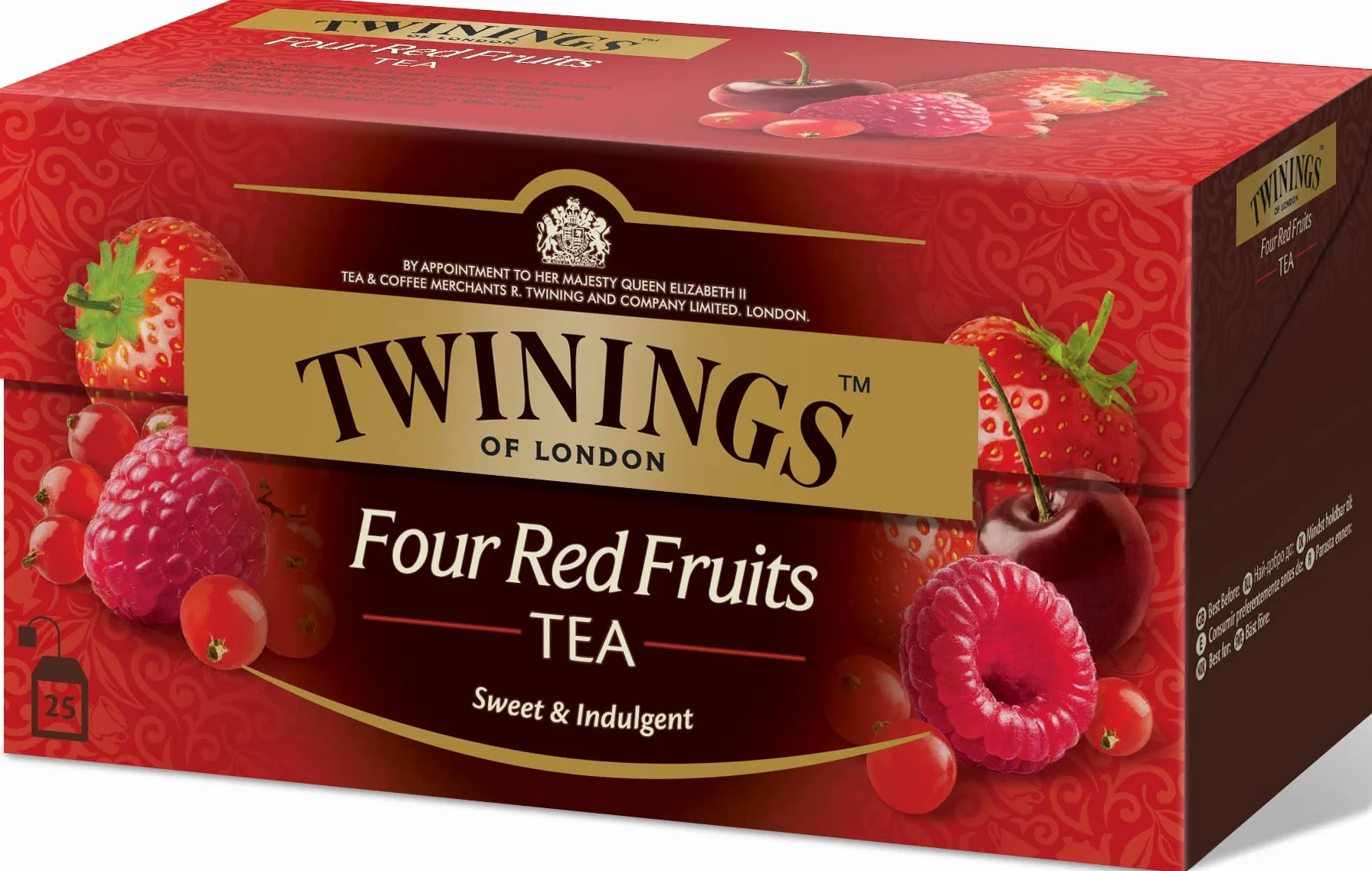 Twinings Té negro Quatro Frutos Rojos, 25 sobres