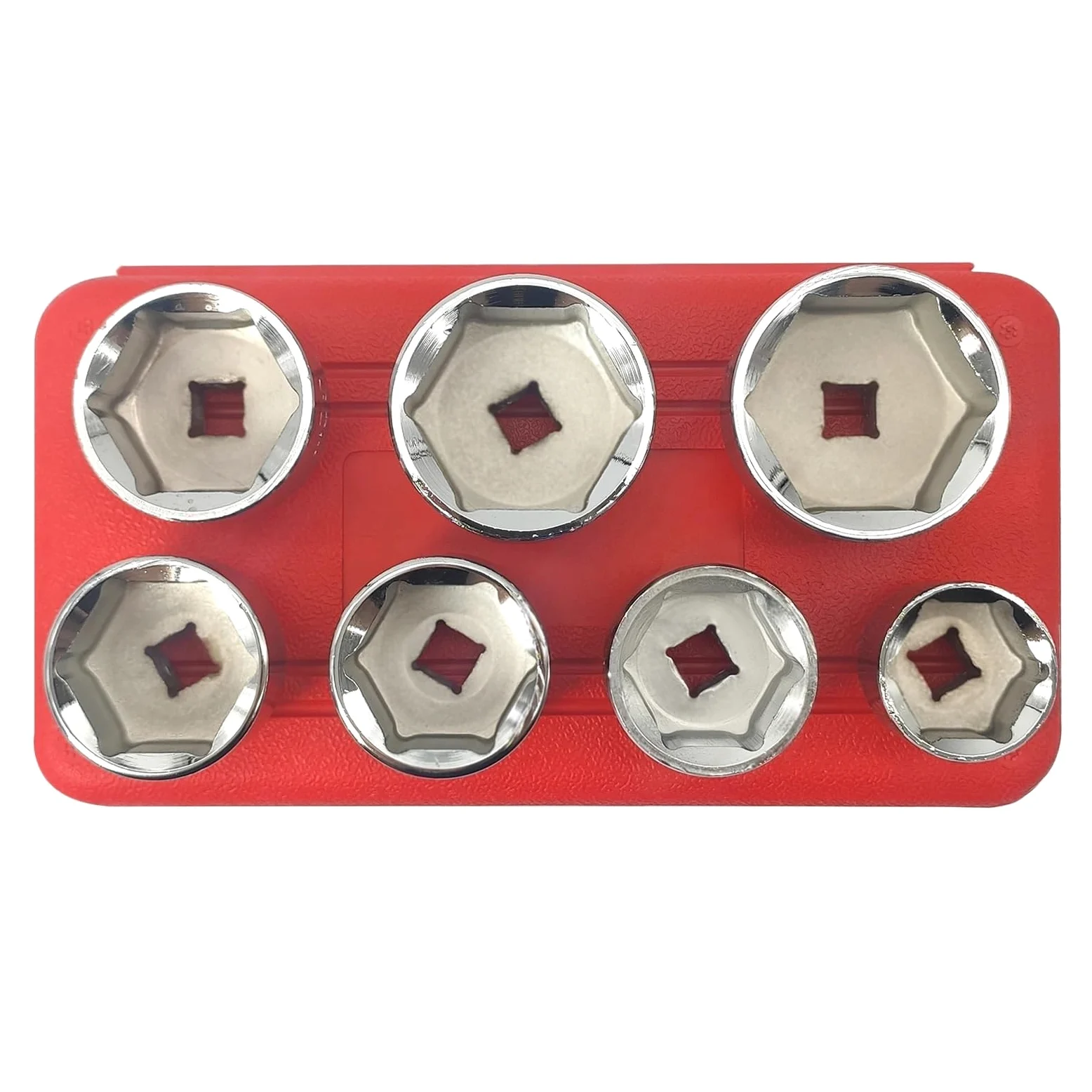 Juego de herramientas de llave para filtro de aceite, 7 piezas, enchufe 24, 27, 29, 30, 32, 36, 38mm con removedor de juego de estuche Filtro de urea kit