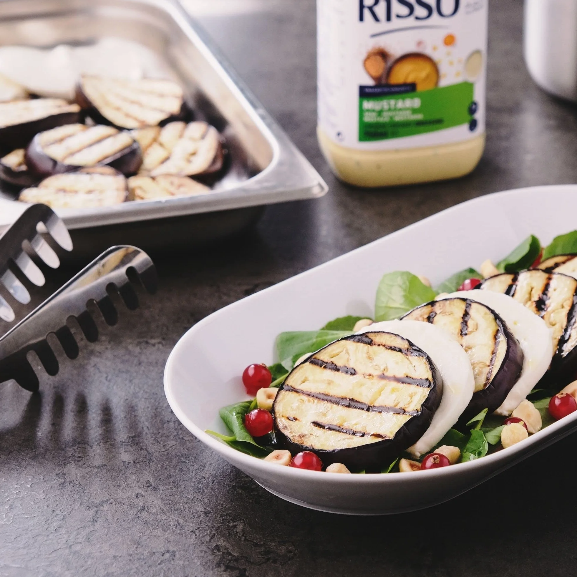 Risso Mostaza Salsa a Base de Semillas de Mostaza Bote 1 L Vegano Sin Gluten