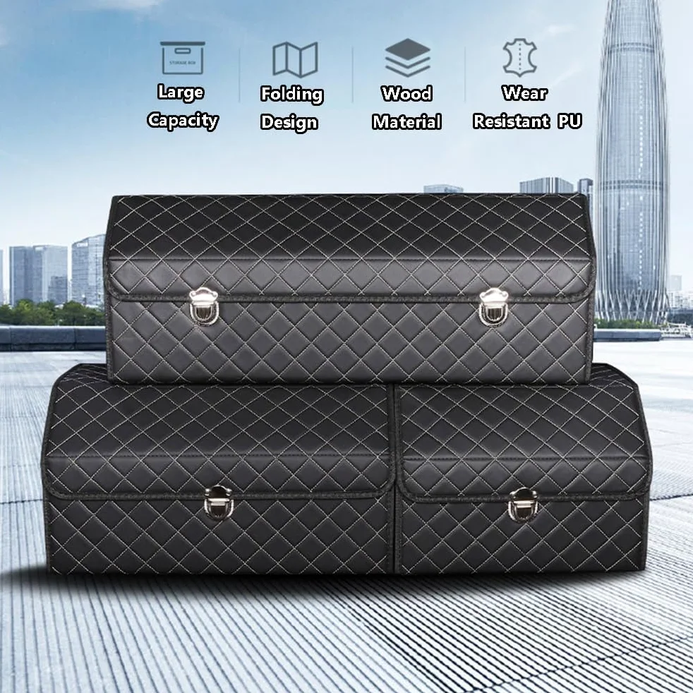 Organizador Maletero Coche para Suzuki Grand Vitara(4door) 2005-2015, Bolsa de Almacenamiento Plegable Organizador Accesorios Almacenamiento organización,B-Black-75 * 32 * 30cm
