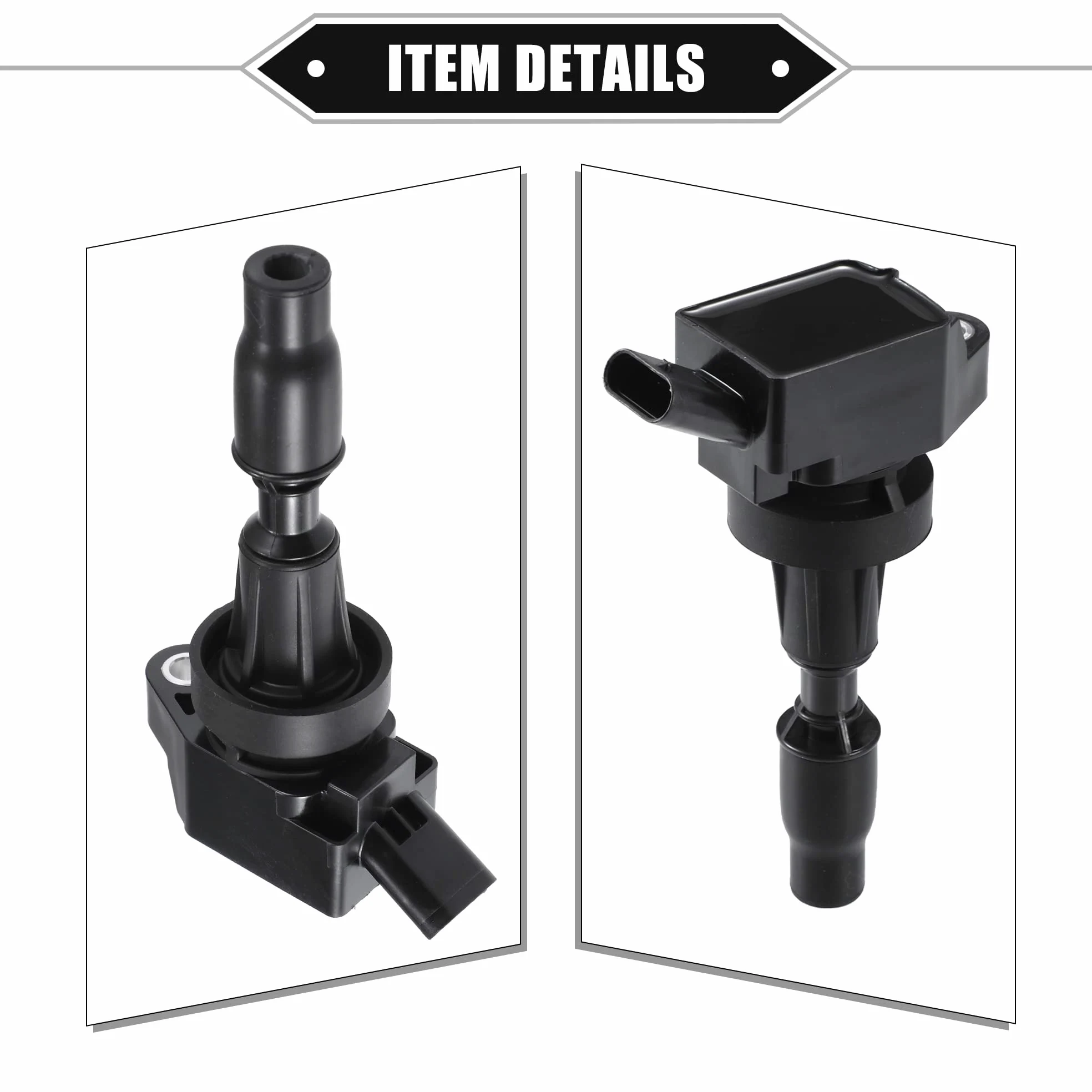 QUARKZMAN 4 Uds Bobinas Encendido Compatibles para Hyundai Elantra L4 1.6L, Negro