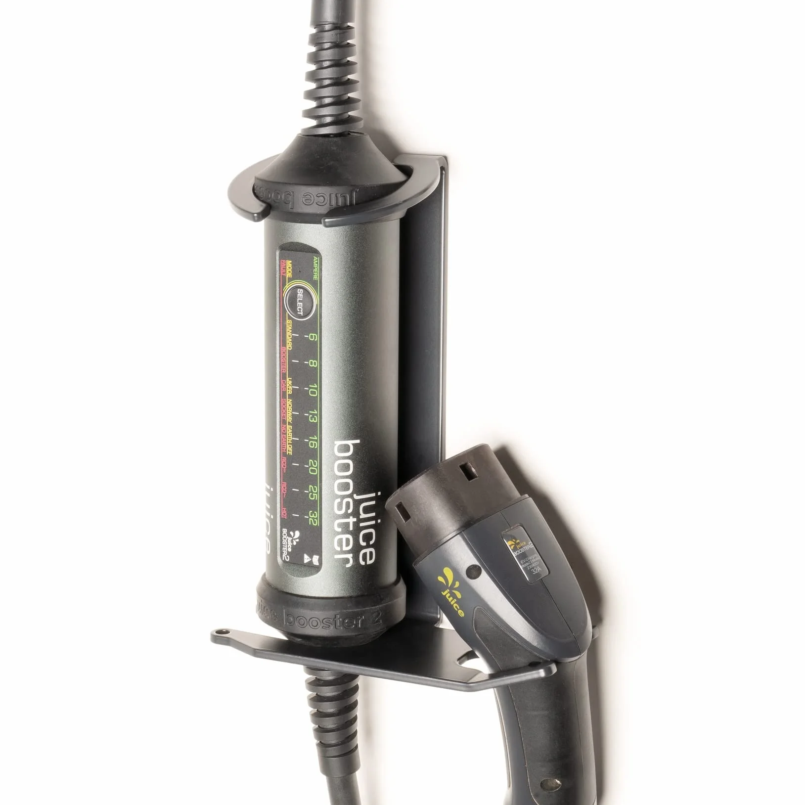 Soporte de pared con cerradura de seguridad | Wallbox portátil sin instalación | Juice Booster 2