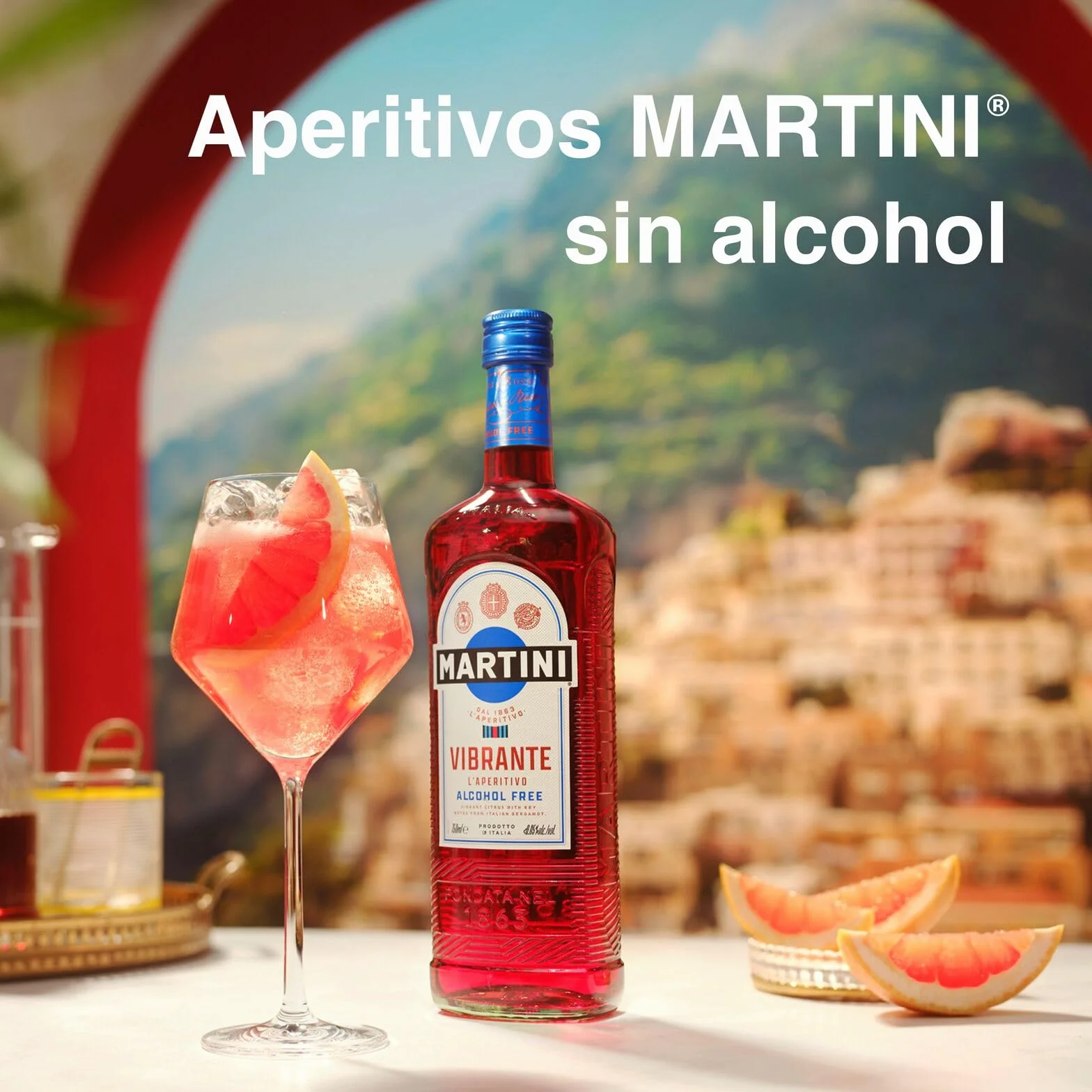 MARTINI Vibrante Aperitivo sin Alcohol 75cl con Infusión de Botánicos Superiores