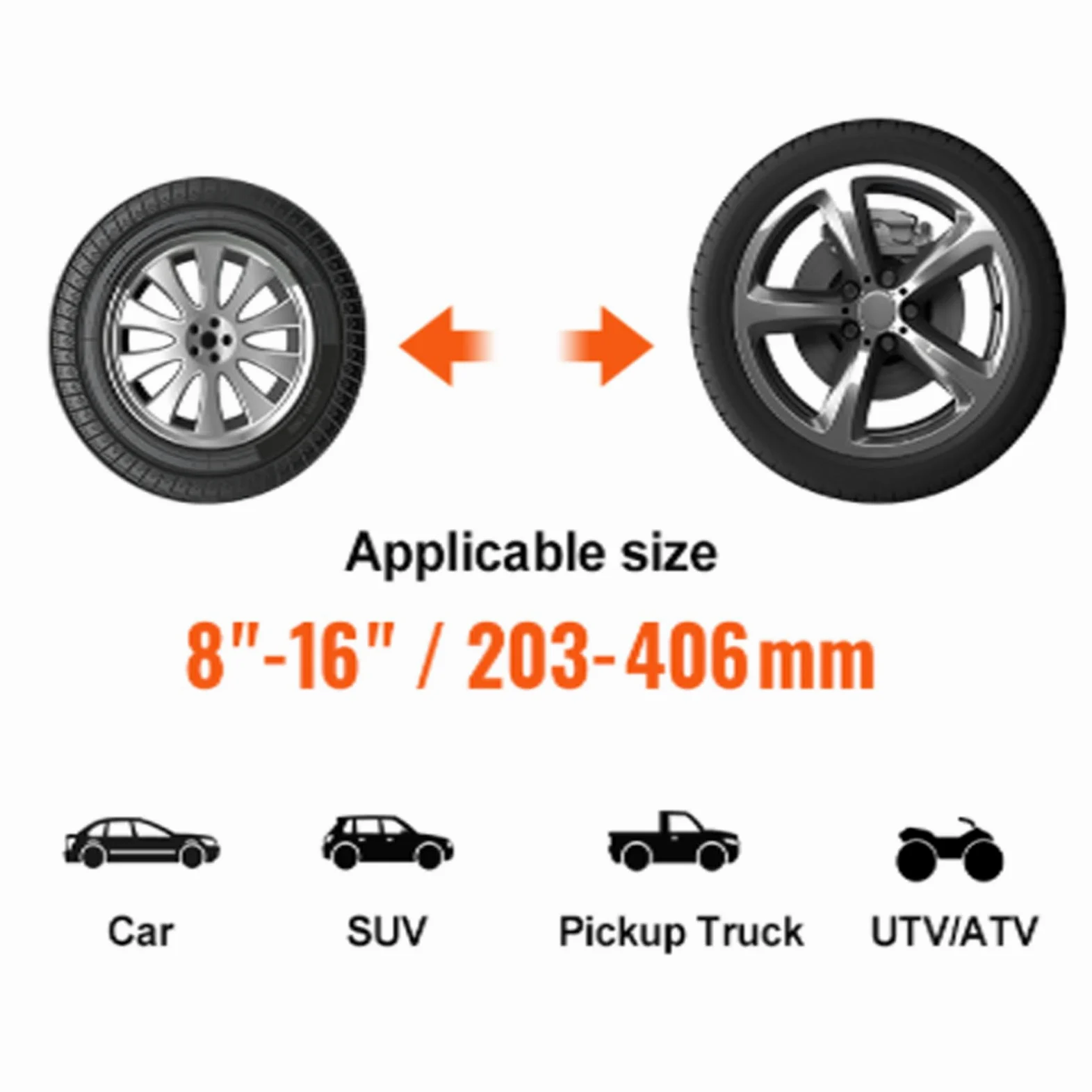KIMISS Cambiador de Neumáticos Manual con Herramienta Portátil para Destalonar, Cambiador de Neumáticos de 8 a 16 Pulgadas para Automóviles, Camiones, Motocicletas