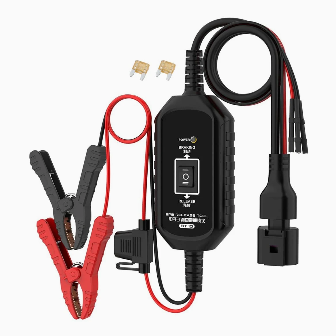BT10 EPB Release Tool - Herramienta de desbloqueo de emergencia de dos canales, control hacia adelante/atrás, freno de estacionamiento electrónico