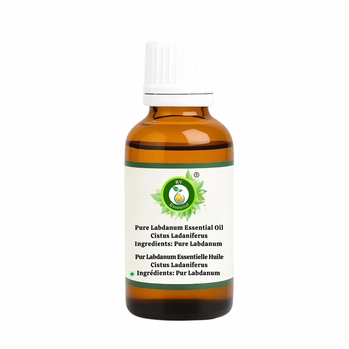 R V Essential Aceite Esencial de Labdanum Puro 15ml - Cistus Ladaniferus Aceite Esencial Puro