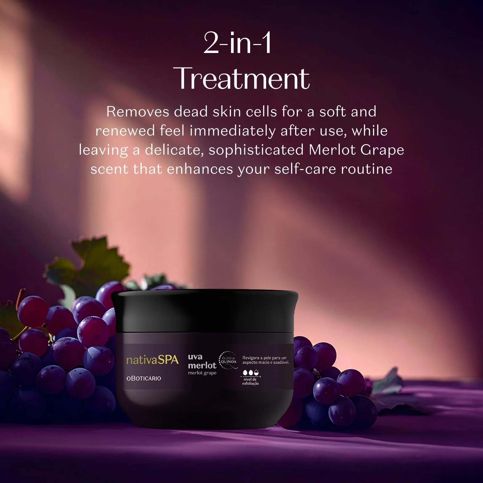 O Boticário Nativa SPA Exfoliante Corporal Uva Merlot 180g