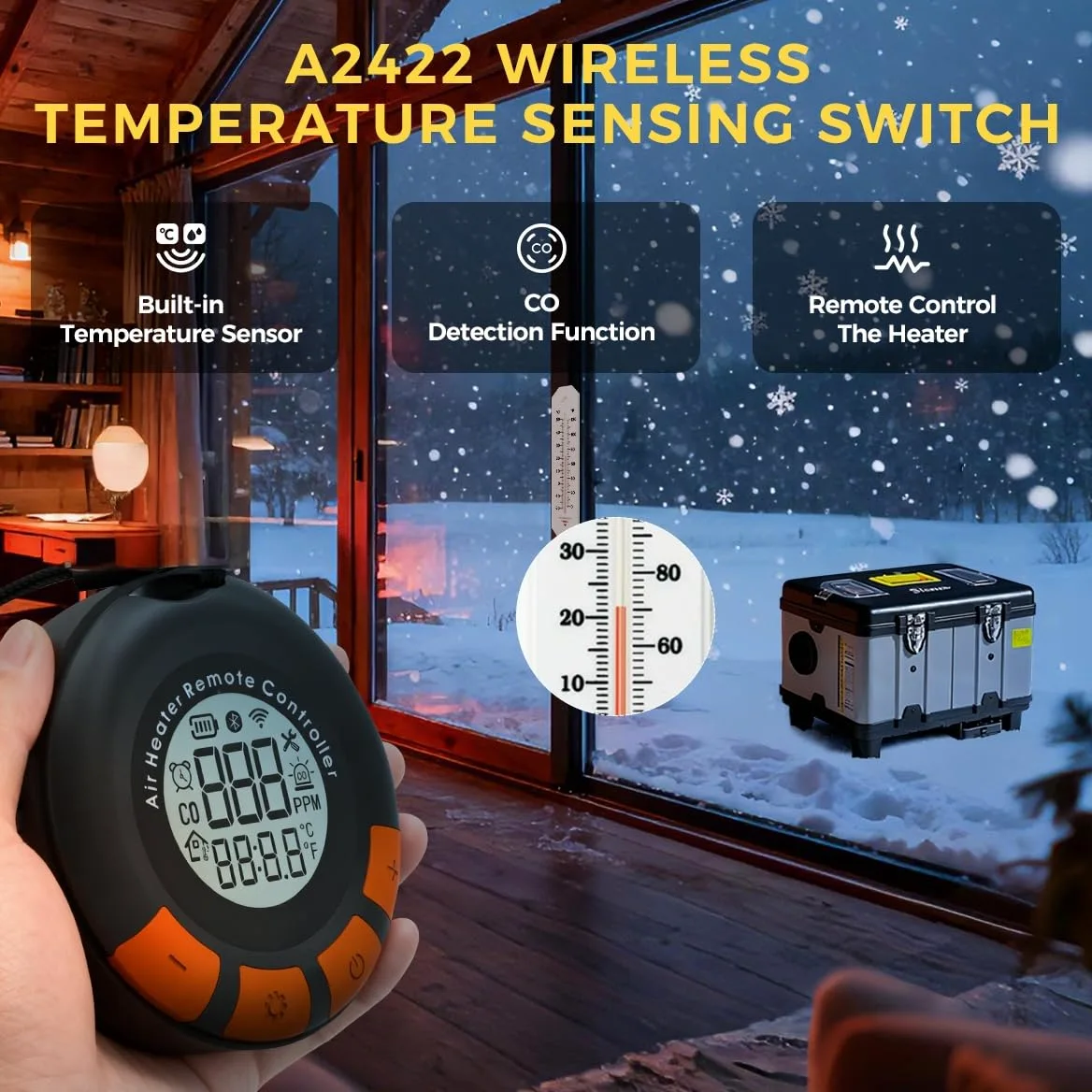 Sunster Calentador de aire diésel portátil, 8 kW, 110 – 240 V CA y 12/24 V CC TB10PRO Diesel calefactor de estacionamiento con aplicación Bluetooth y adaptador, modo plataforma de calefacción diésel