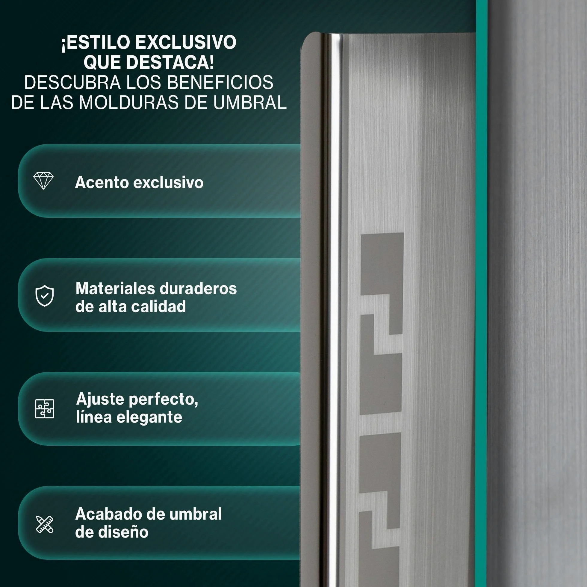 CHROMEMASTER | Protector de Umbral de Puerta Compatible con Mazda CX-5 II 2017-2024 | Acero Inoxidable; Protección Antirrayaduras para Umbral - Accesorio de Coche Adhesivo - Juego de 4 Piezas