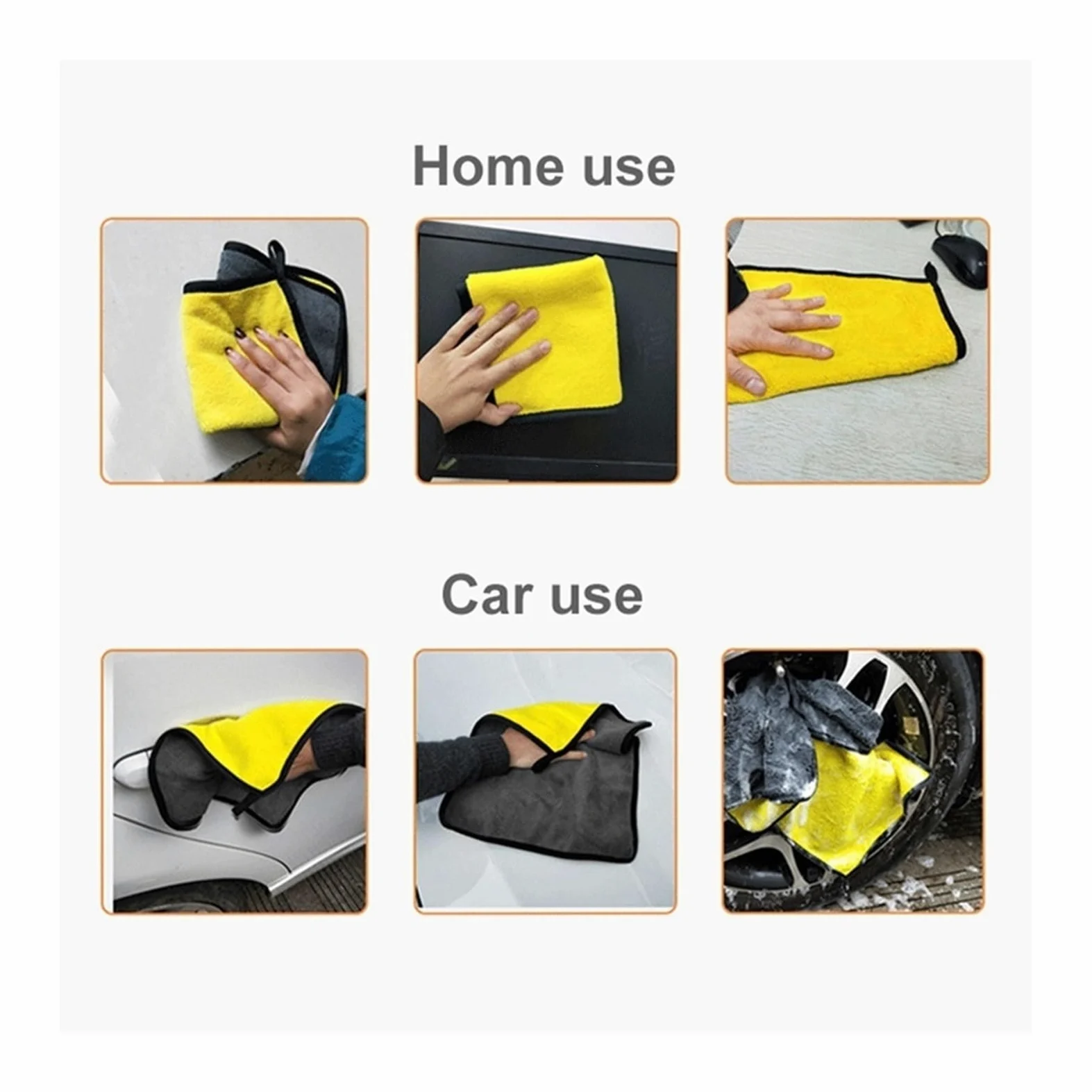 TRUSTTWO 10 unids 30/40/60 cm toalla de microfibra de tela de microfibra de tela de lavado de toalla de toalla de tela de limpieza de tela de lavado de automóviles de lavado de autos Detalles automáti