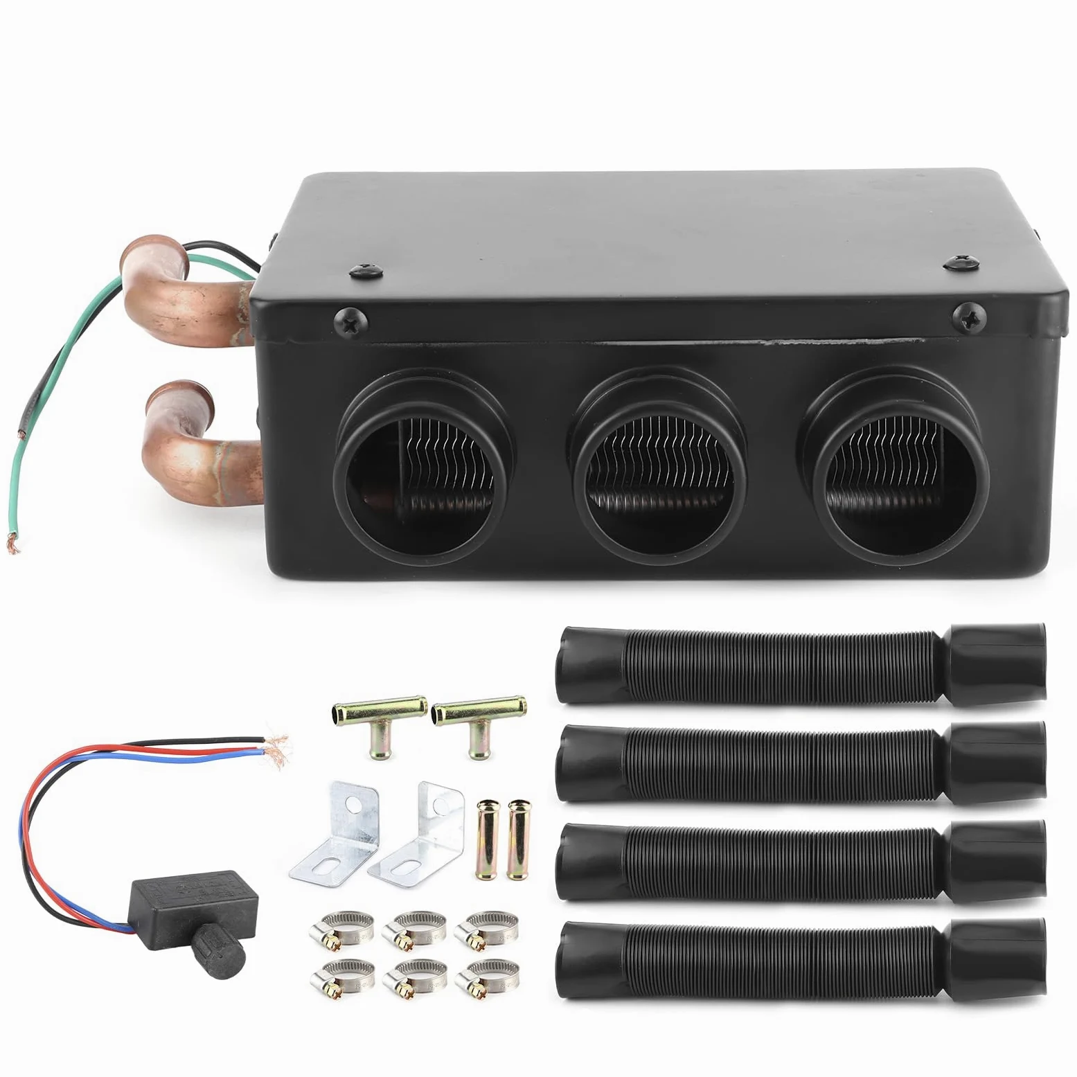 Calentador de Coche-Duokon 12V 50W Calentador de Coche 3 Orificios Calentador de Calentamiento rápido portátil de Invierno Eliminación de Escarcha Bajo Nivel de Ruido