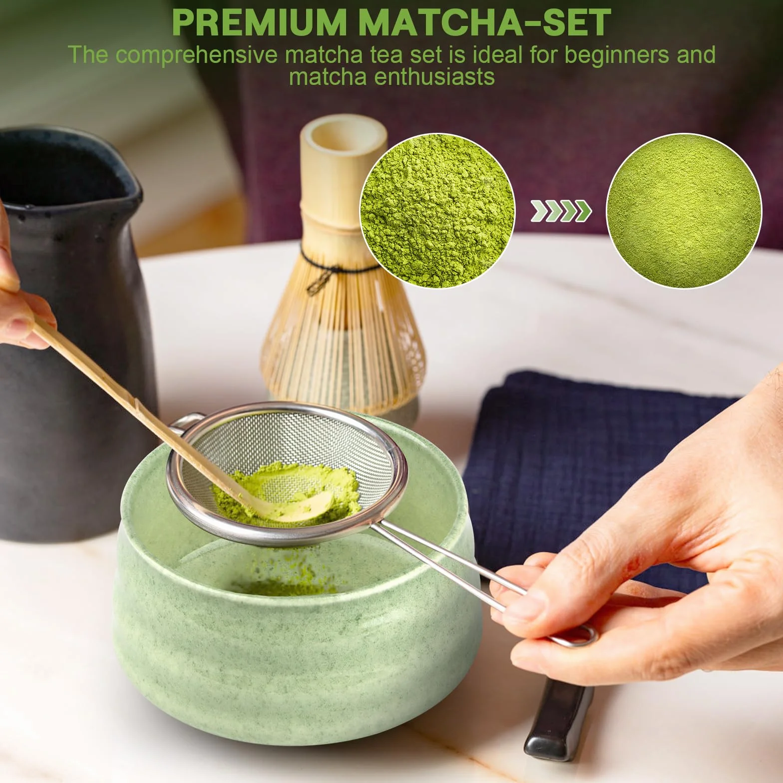 Matcha Kit 5 Piezas Bambú para Amantes del Matcha y Ceremonias del Té