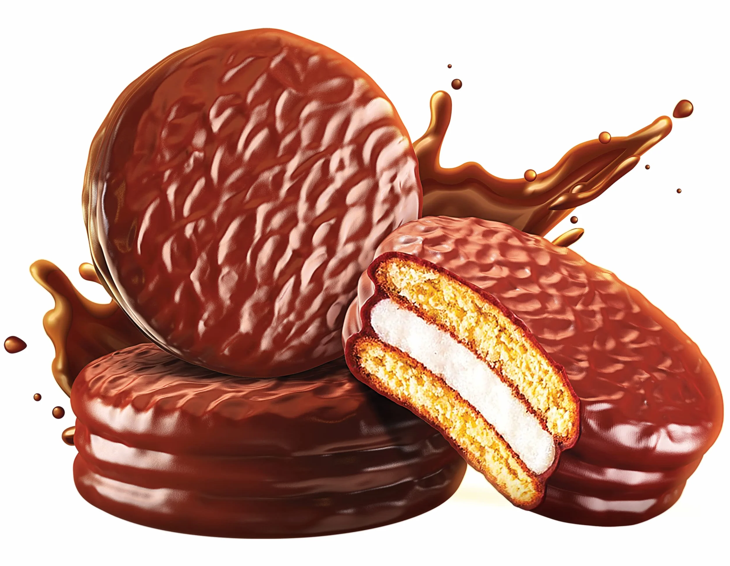 ORION Pastel de chocolate galletas suaves paquete 4 x 12 piezas