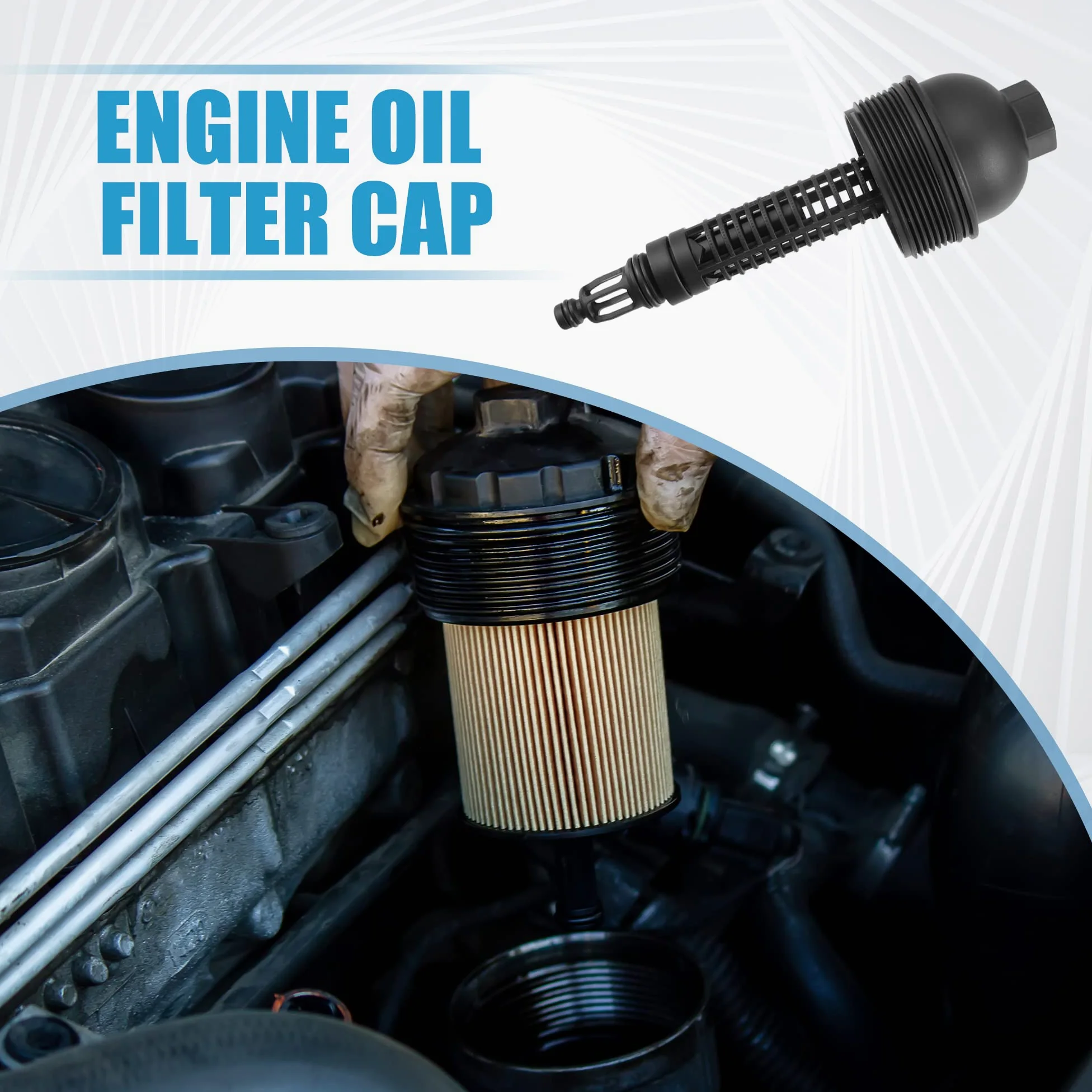 QUARKZMAN Motor Aceite Filtro Carcasa Tapa 11427789323 para BMW 335d E90 2009-2011
