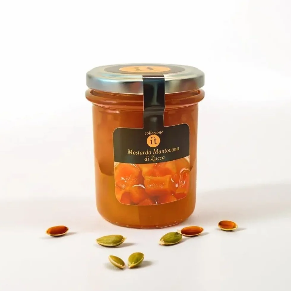 Mostarda Mantovana de Calabaza 220 gr - Conservas Artesanales de Lombardía Sin Conservantes