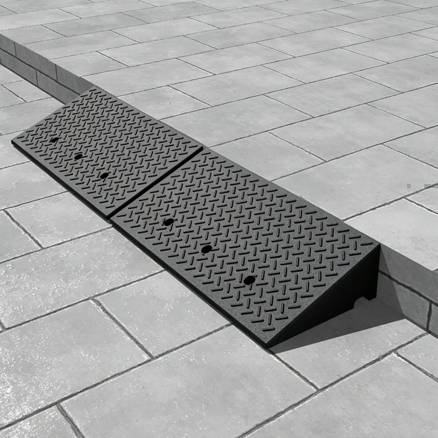 Rampa de Goma para Bordillos con Altura de 4–10 cm,Capacidad de 11 000 Libras,Rampa Antideslizante para Coches,Motos,Bicicletas,Patinetes y Sillas de Ruedas