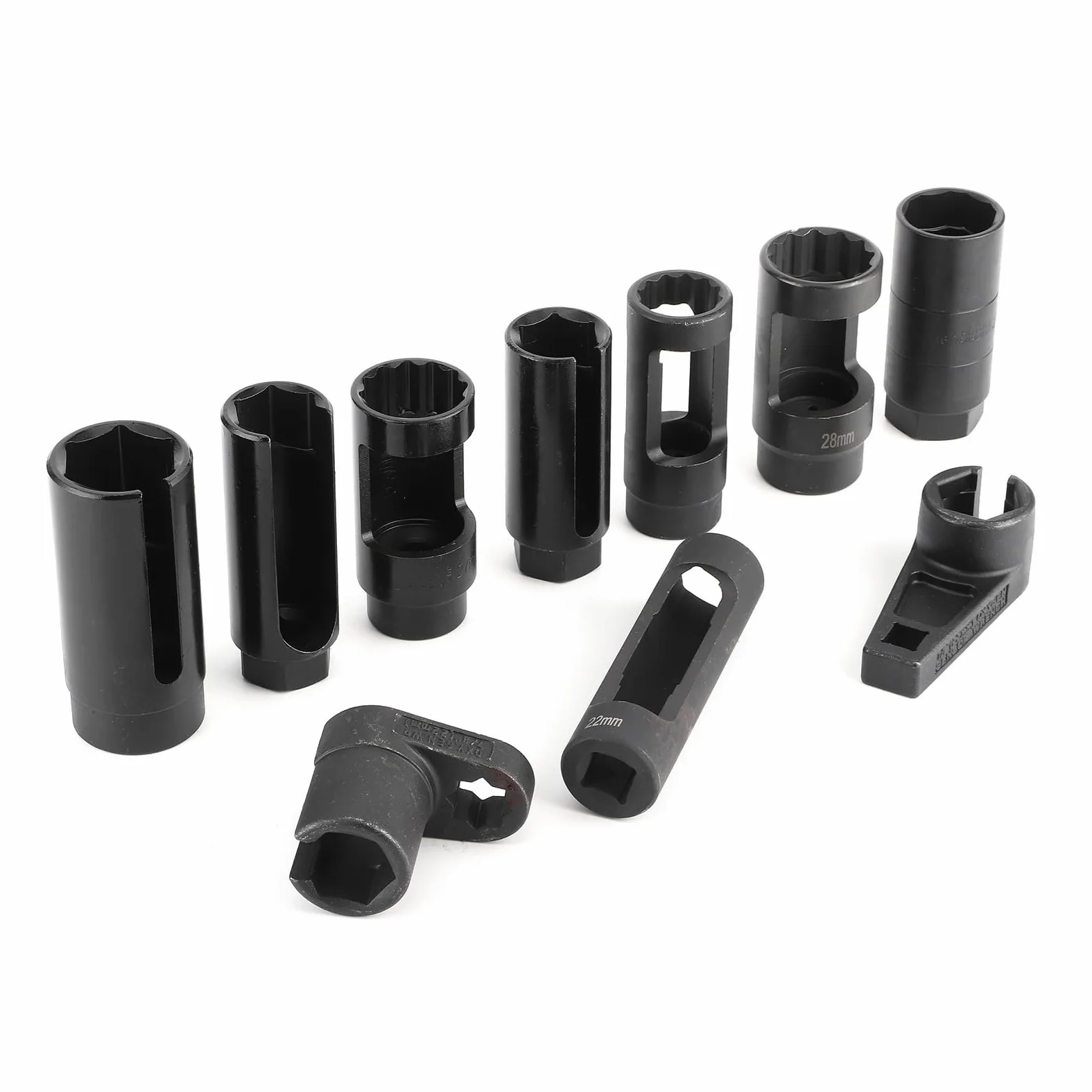Juego de llaves de vaso para sensor de oxígeno, kit de llaves de manga de inyección diésel compatible con Mercedes, herramienta de extracción de sensor de oxígeno
