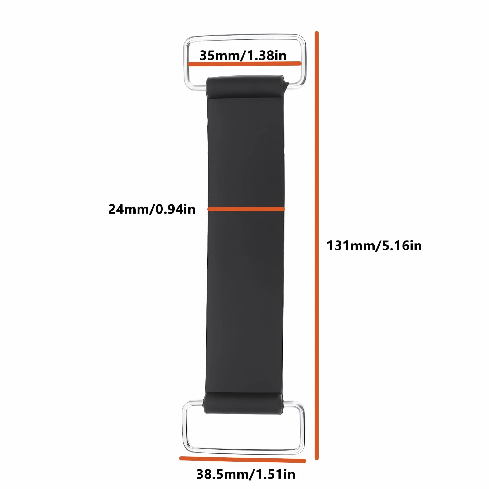 EMSea 2 correas de repuesto de goma para batería de motocicleta, 131 mm, para ATV, quad, kart, Pit Dirt Bike