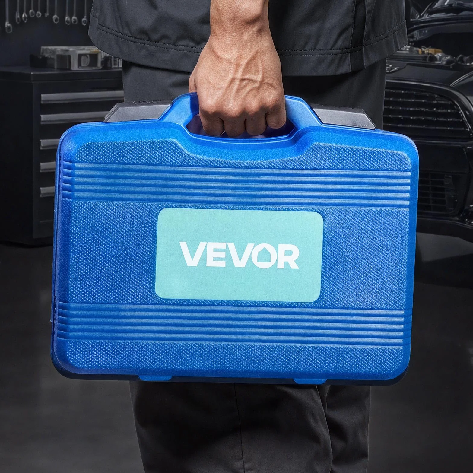 VEVOR Juego de Prensa de Cojinetes 52 + 14 Piezas, Herramienta 2 en 1 para la Instalación de Bujes, con 49 Bujes, Separadores y Mordazas, Robusto Juego de Extracción e Instalación con Estuche