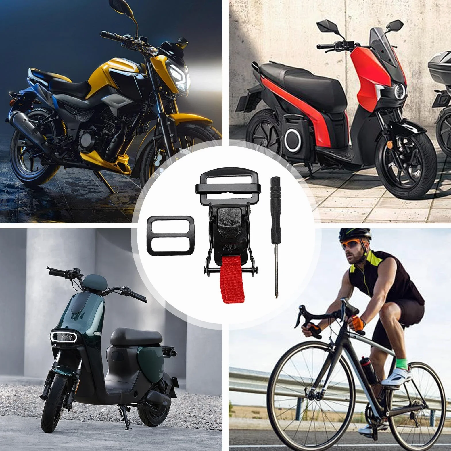 Helmet Quick Release Buckle Kit, Motorcycle Helmet Accessories, Helmet Buckle, Helmet Chin Strap Replace D-Ring Helmets, Quick Release Buckle Motorcycle Accessories