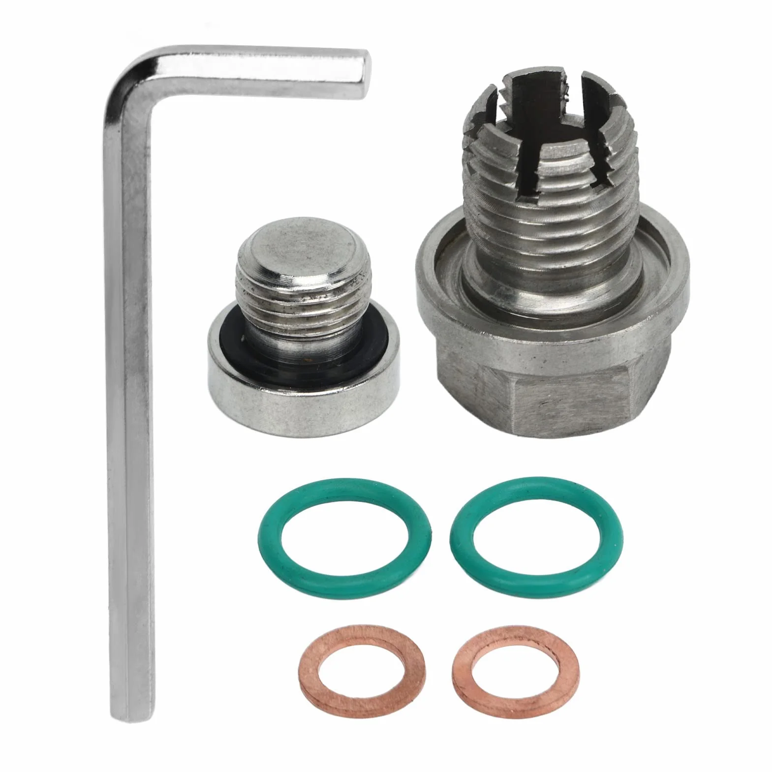 Aramox Kit de Reparación de Roscas de Cárter de Aceite Autorroscantes, Tapón de Drenaje de Piggyback de Gran Tamaño Kits de Reparación de Roscas de Cárter de Aceite Autorroscantes (M12.1-1.5x15mm)