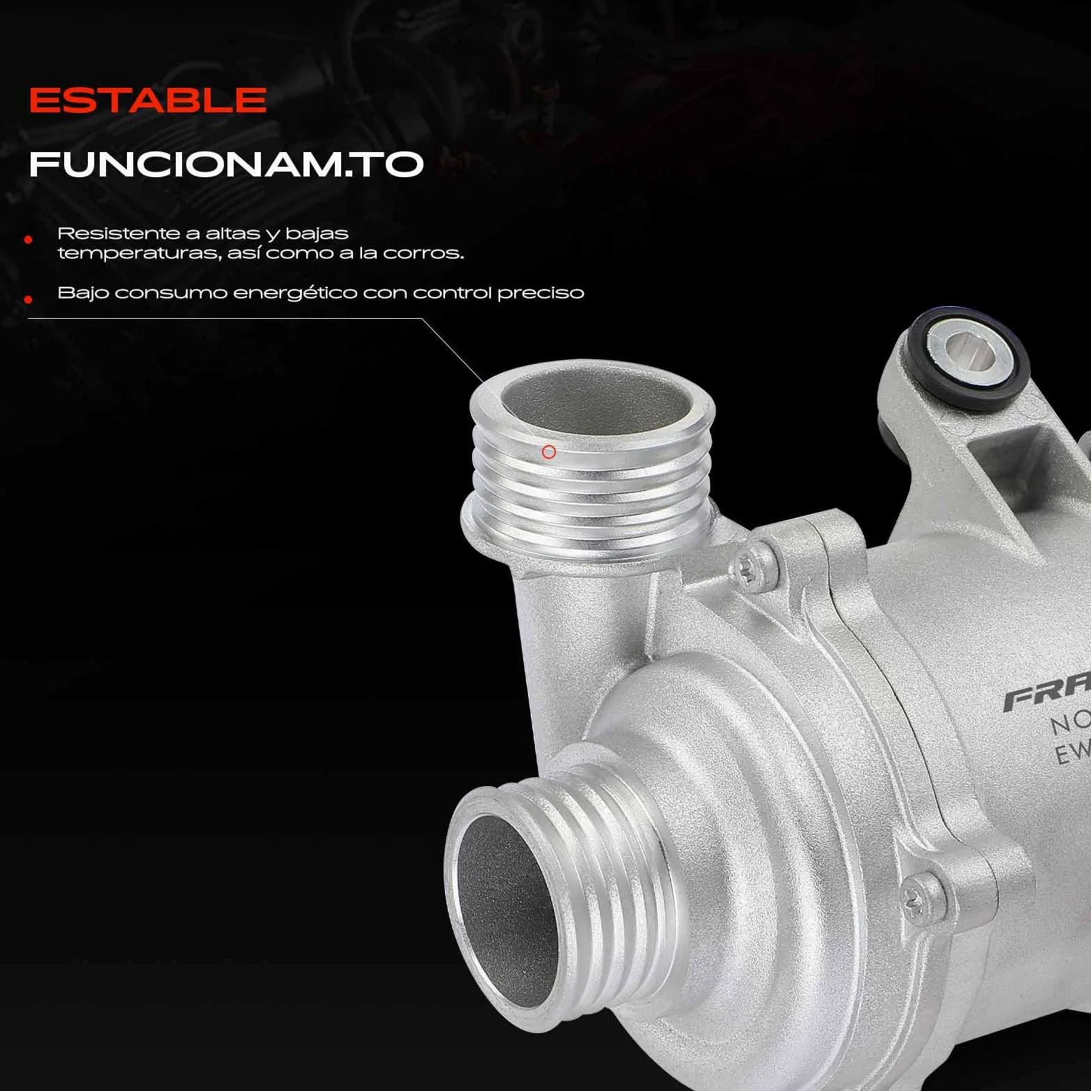 Frankberg Bomba de agua eléctrica 11517597715 | Compatible con: Z4 R.o.a.d.s.t.e.r E89, Serie 5 F10, X1 E84, 4 Cabriolet F33 F83, 4 Gran Coupé F36, X4 F26