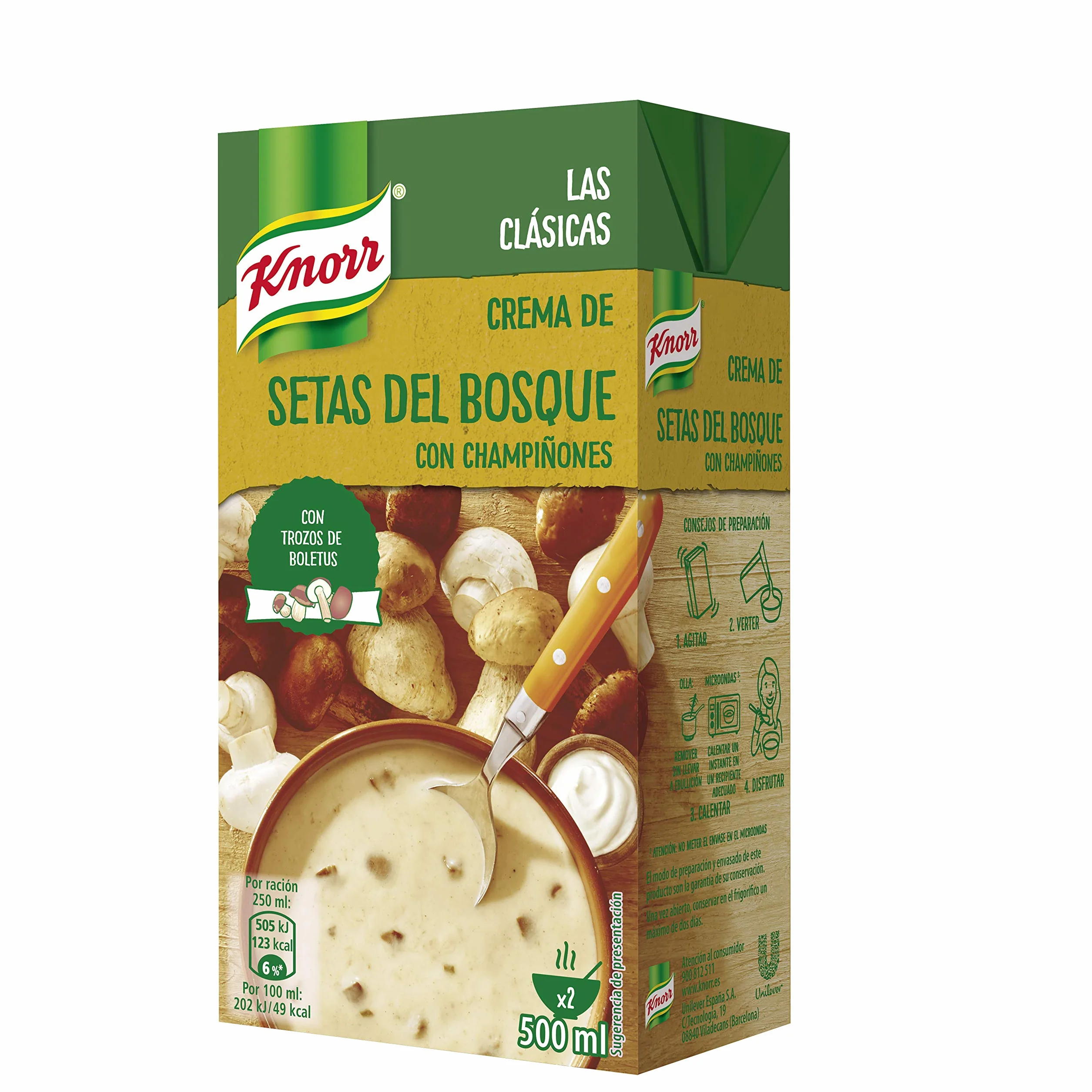 Knorr Crema de Setas del Bosque 500 ml Pack de 4