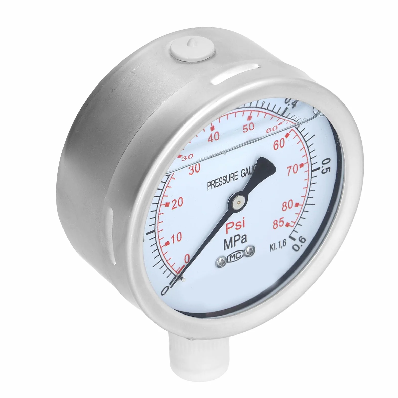 Y-100BF - Manómetro de vacío de acero inoxidable para minería y petroquímica, 100 mm