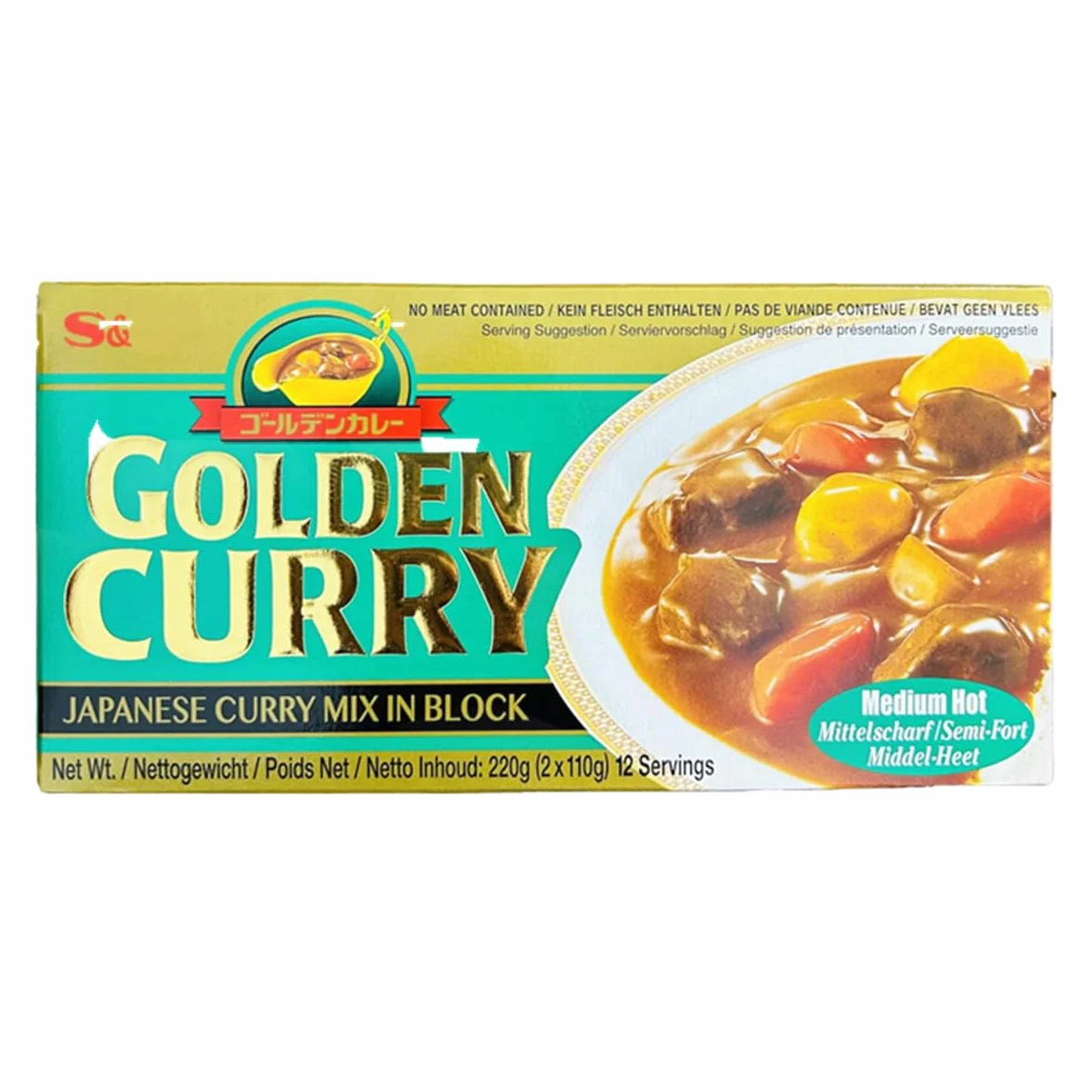YIJIA Golden Curry Mild Medium Hot Mix Hot 3x220 gr